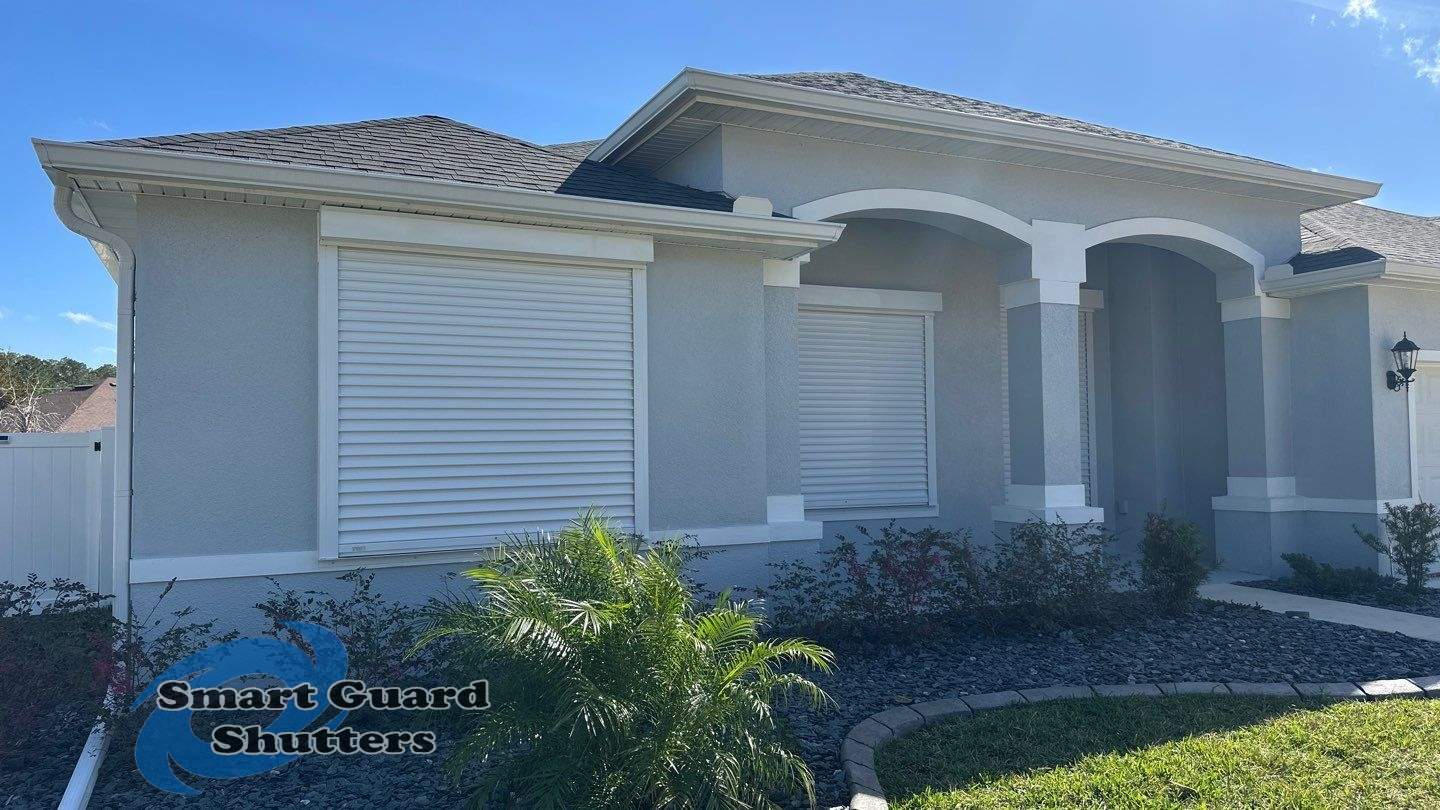 Hurricane Protection in White by Smart Guard Shutters