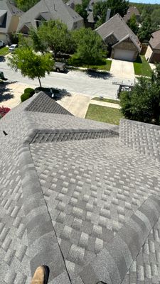 Residential Roof Replacement using GAF HDZ - Weathered Wood
