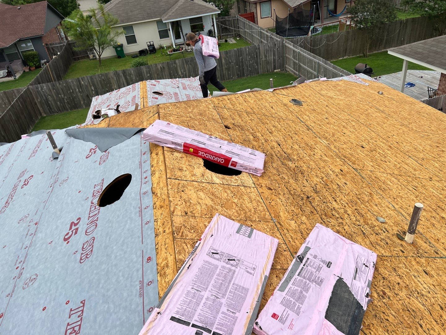 Manor Residential Roof Replacement with Asphalt Shingles and OSB Decking by Caliber Restoration LLC