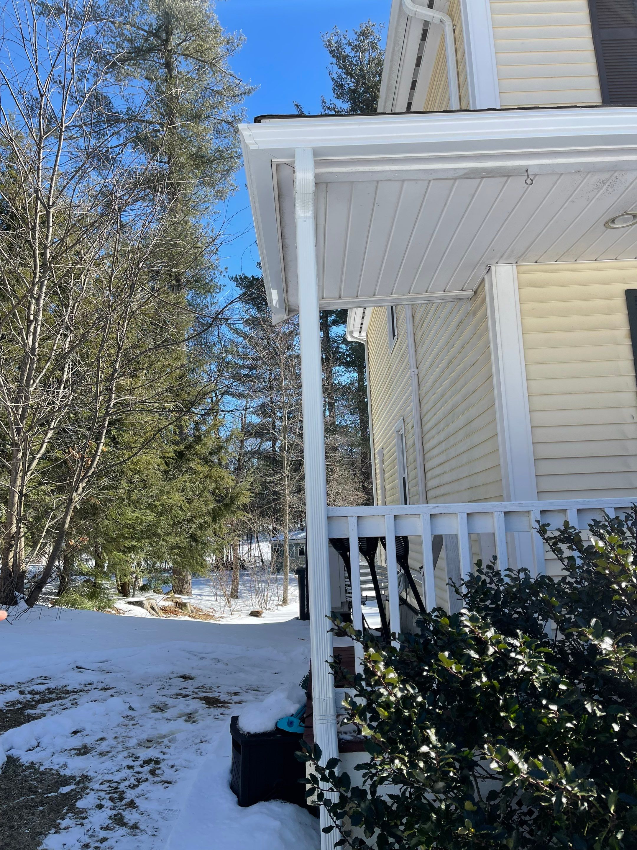  New White Gutter Installation  by Sensible Home Solutions