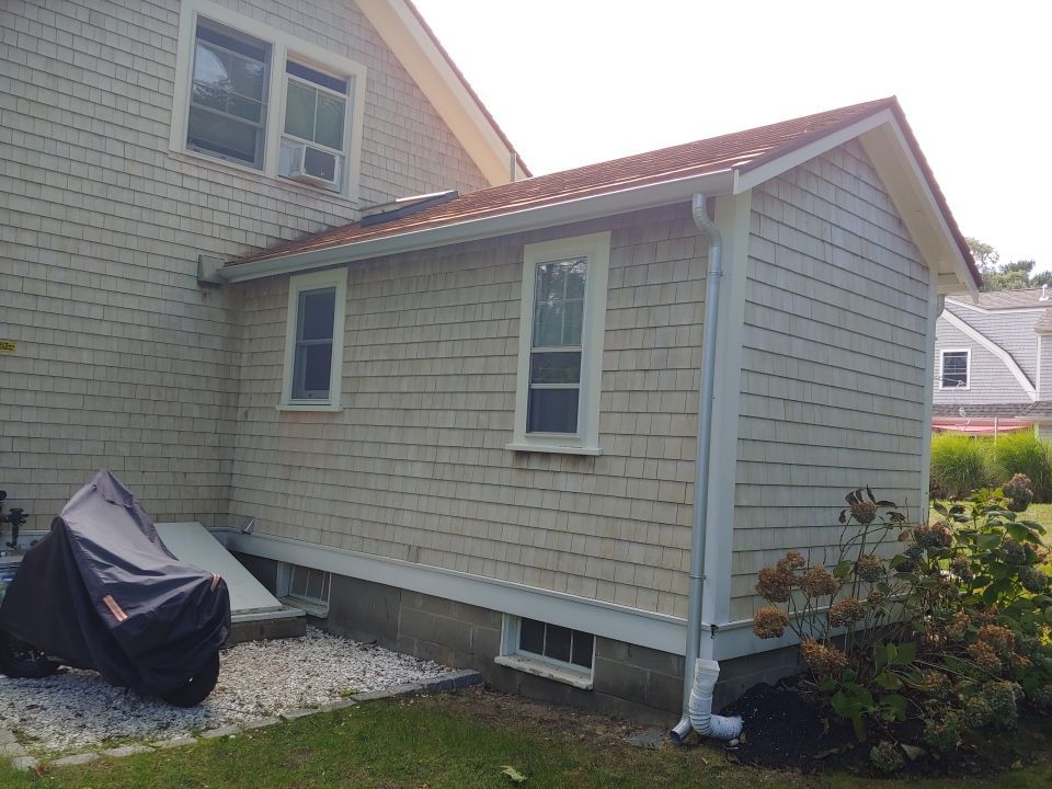 Gutter Installation using 6" Half Round Galvalume Gutter in Duxbury, MA by Gutter Pro Enterprises