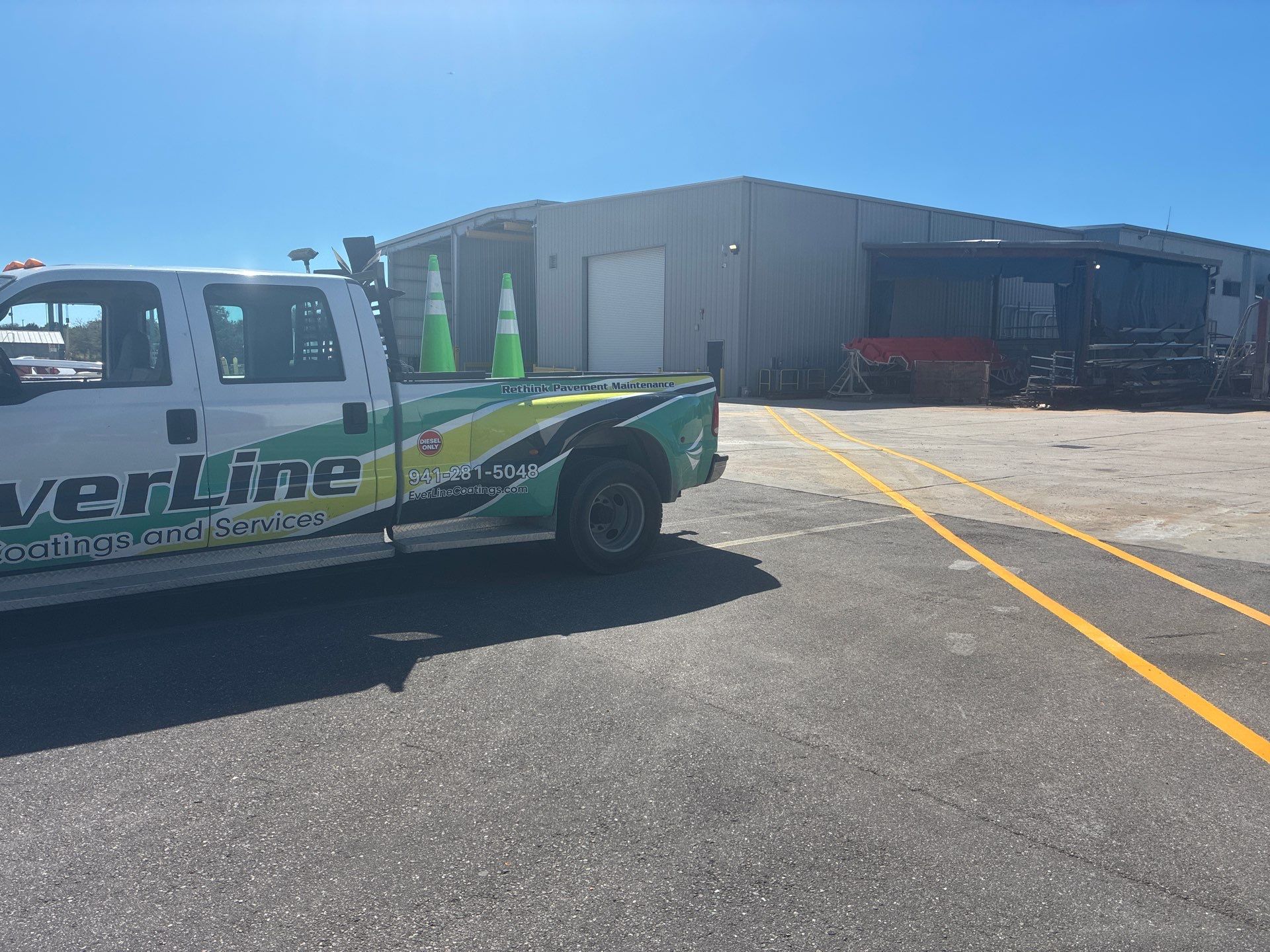 Industrial Safety Line Striping and Thermoplastic Walkways in Sarasota by Everline Coatings & Services - Southwest FL