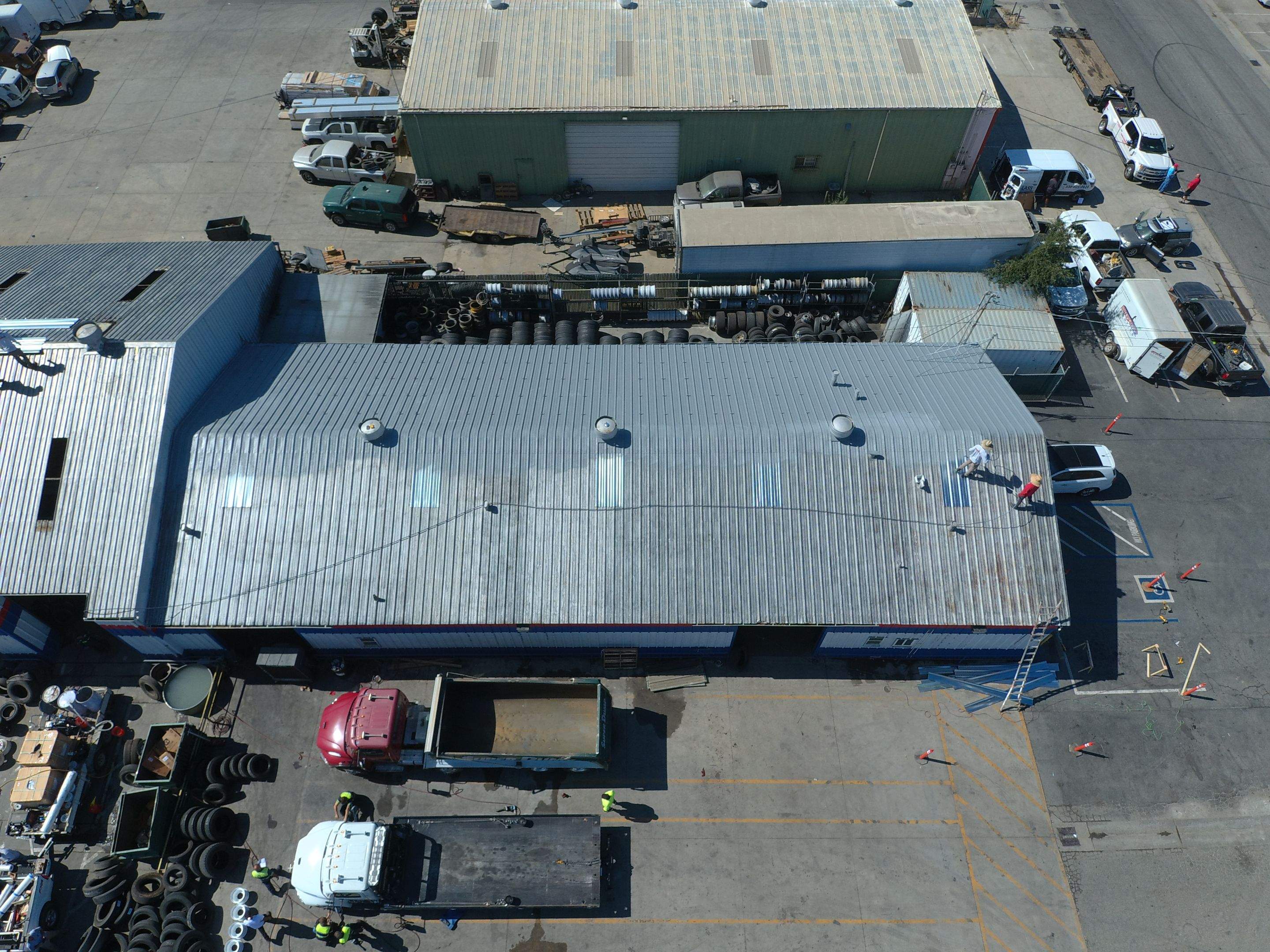 MR Roofing system using Conklin Benchmark/PUMA XL fabric and coating by Straight Edge Roofing Inc