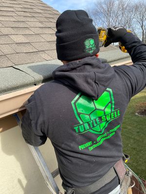 Turtle Shell gutter protection installation in Naperville, IL 60565, photograph 32