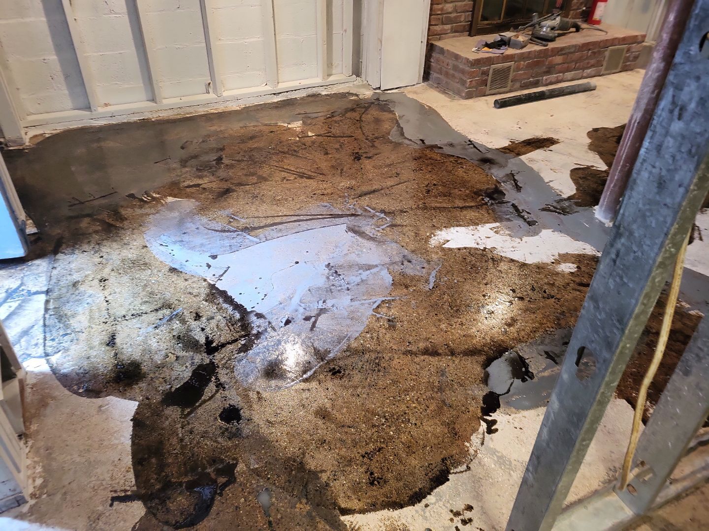 Basement Concrete Floor Coating with Penntek Flake System by Spectrum Painting, LLC