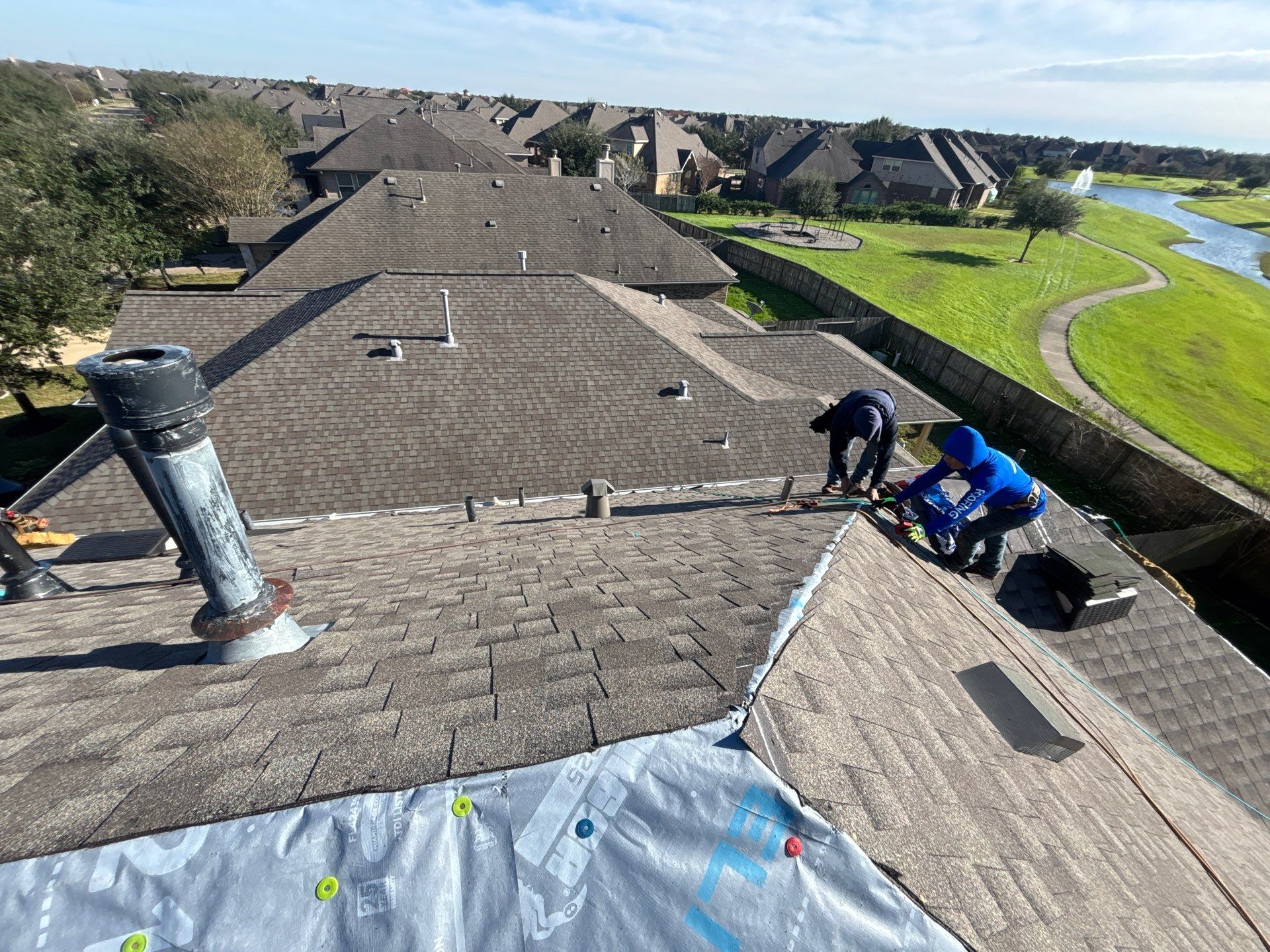 Residential Roof Replacement using GAF HDZ - Weathered Wood by Elite Roofing LLC