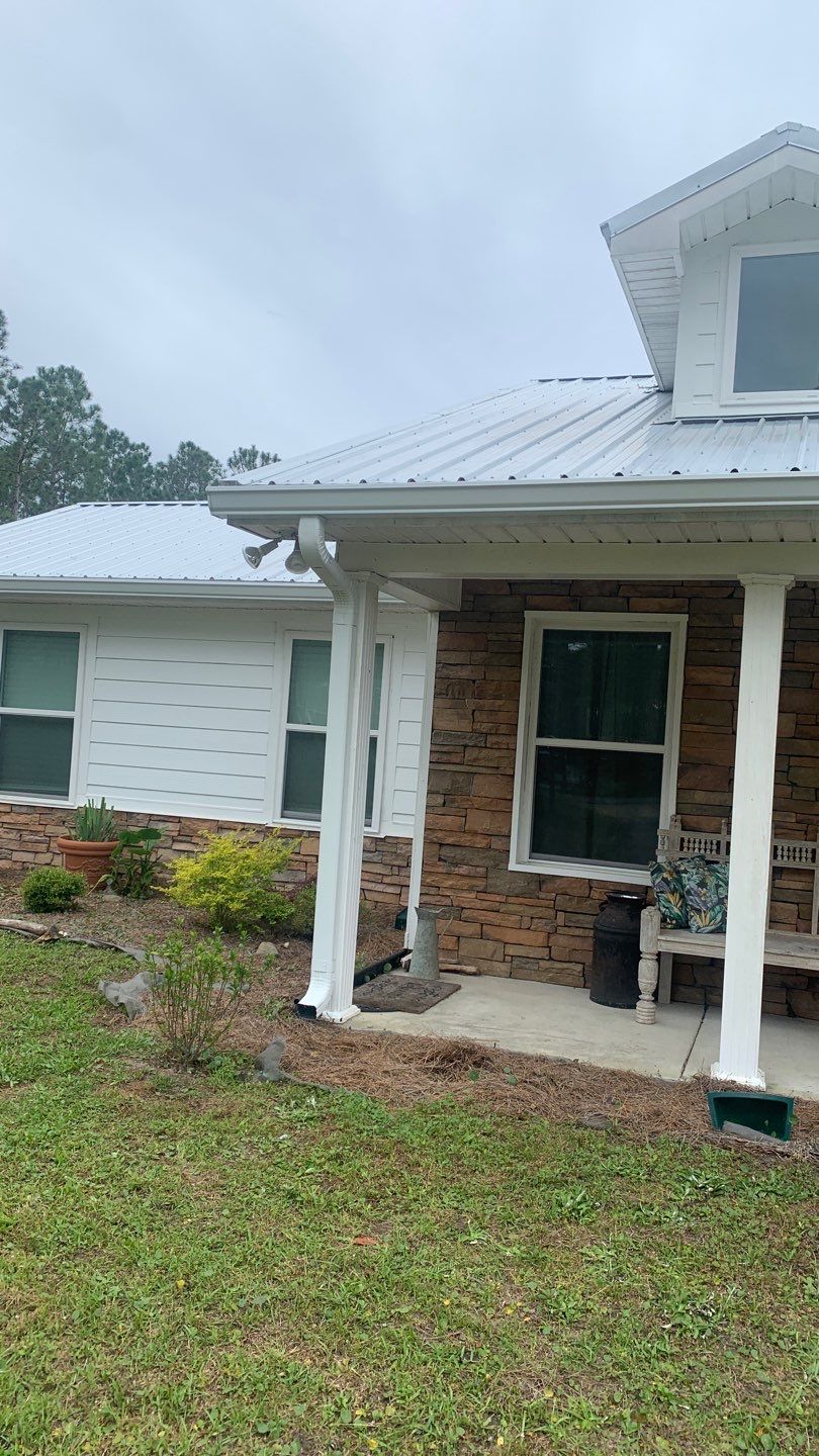 Gutter Installation Using White K-Style Gutters by Gutter Professors