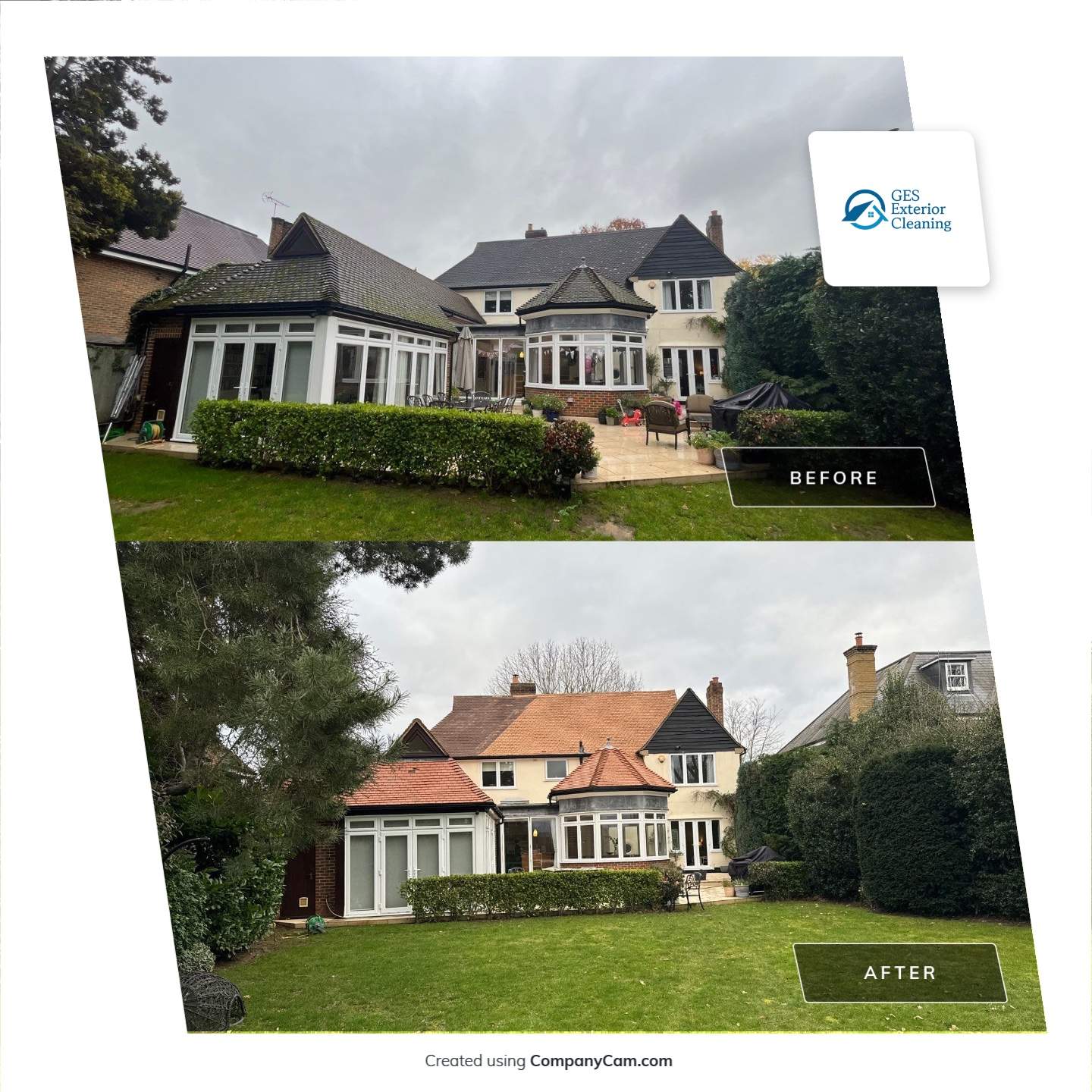 Roof and Patio Cleaning using Honda 15lpm Low Pressure Washing Machine by Ges Exterior Cleaning ltd