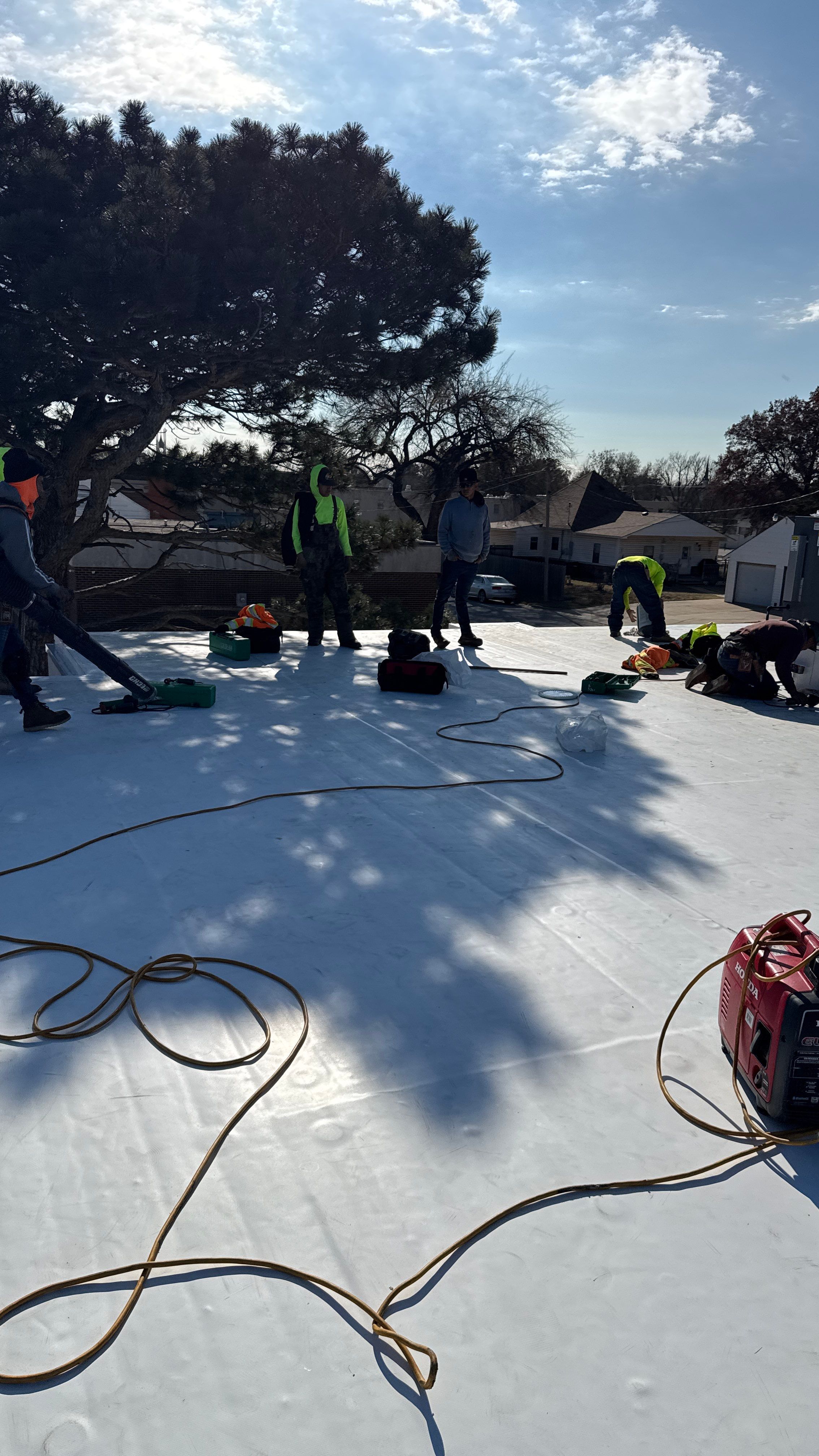 Commercial Roofing Installation using Mule-Hide by Frontline Roofing and Construction