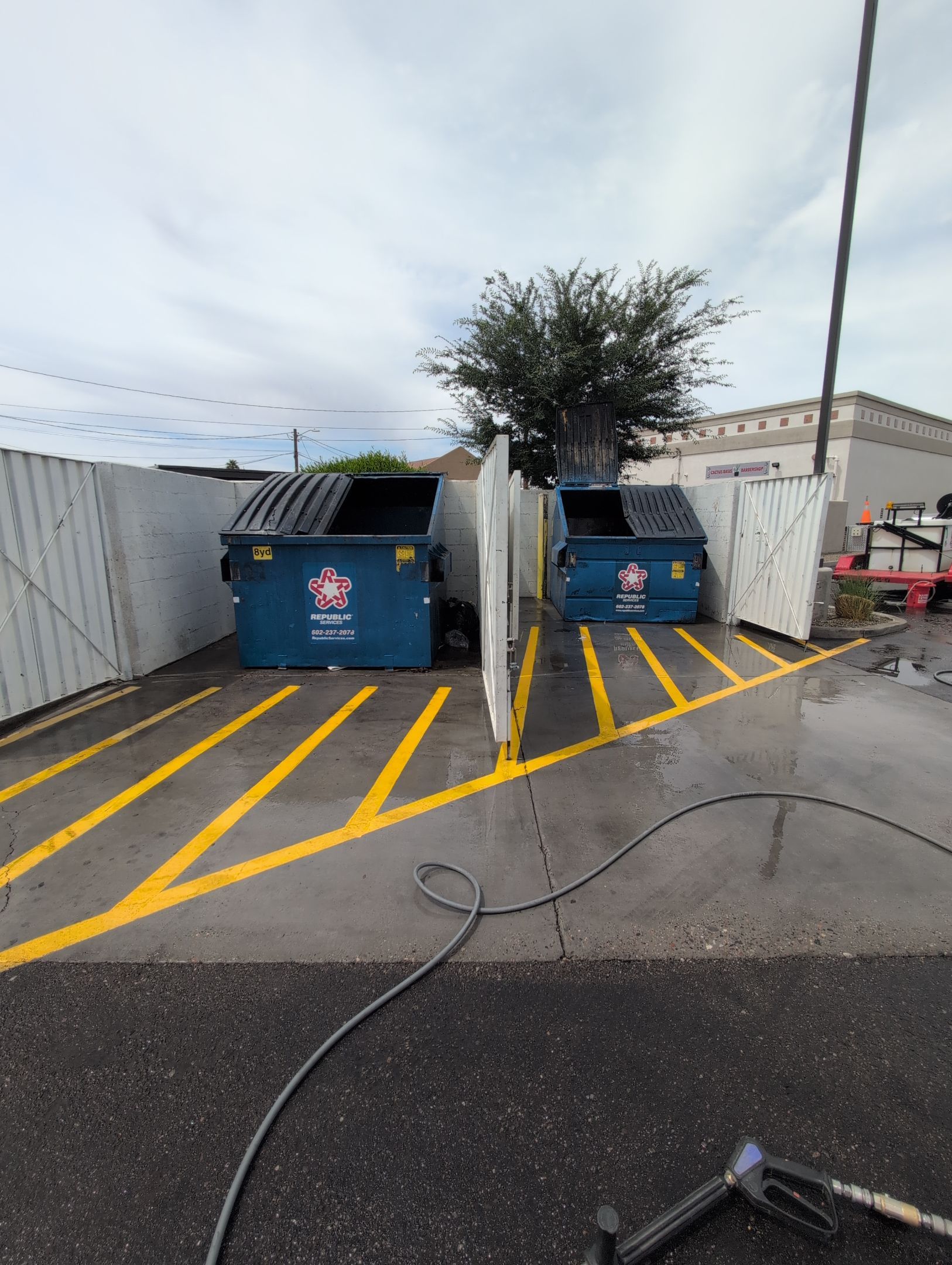 Southwest Retail Monthly Dumpster Pad Cleaning | Chandler, AZ 85225 by Patriot Power Washing & Sanitation