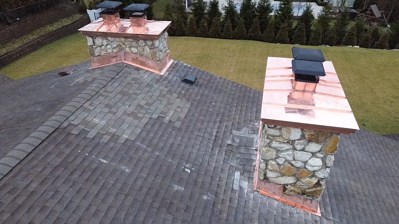 Chimney Repairs using Copper by CMNG LLC