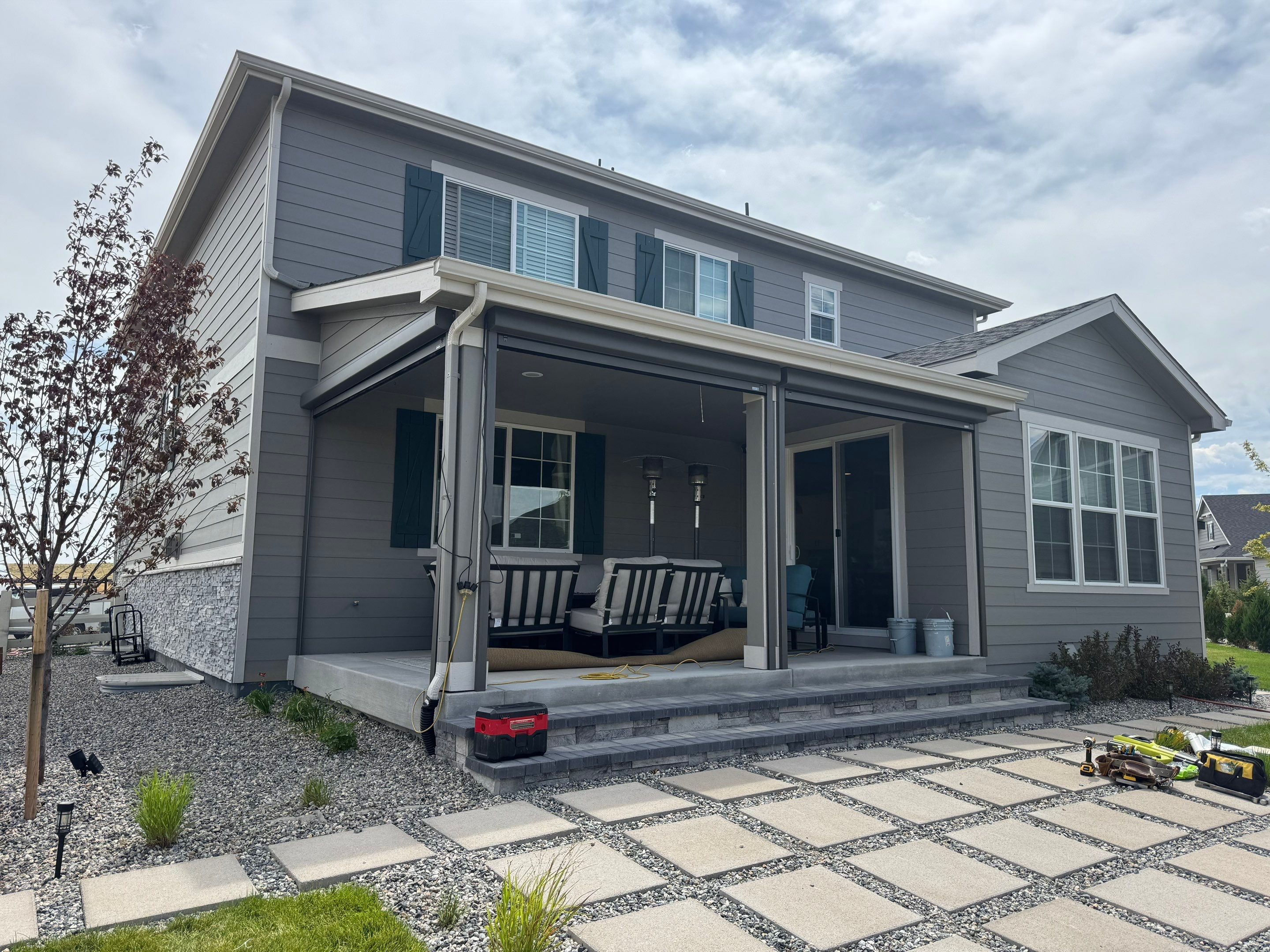 Motorized Screens using Progressive MagnaTrack Screens by Outdoor Solutions Colorado