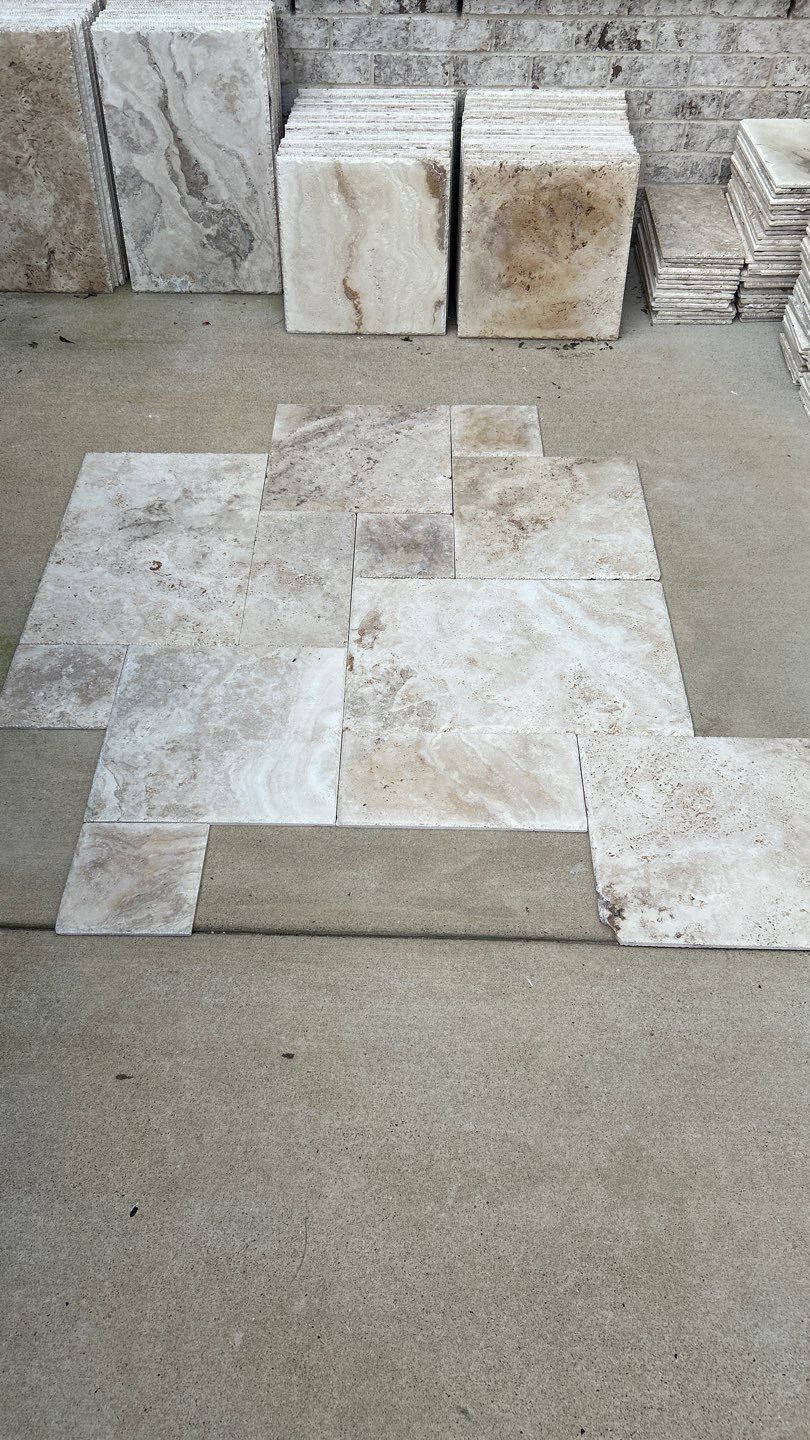Travertine tile four season room by Footprints Floors of Nashville