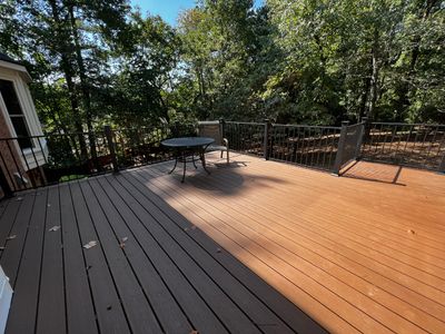 Elevated Composite Deck Installation with Metal Railings in Atlanta