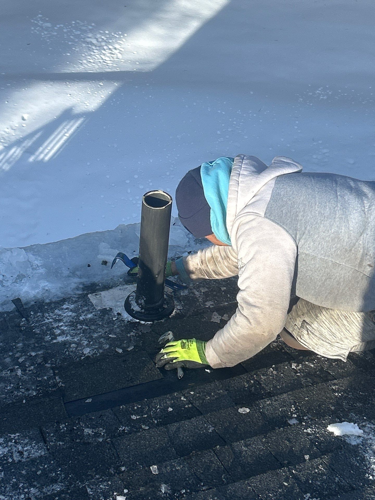 Pipe Flashing Replacement & Ice Removal in Westford by Mighty Dog Roofing of Greater Middlesex County