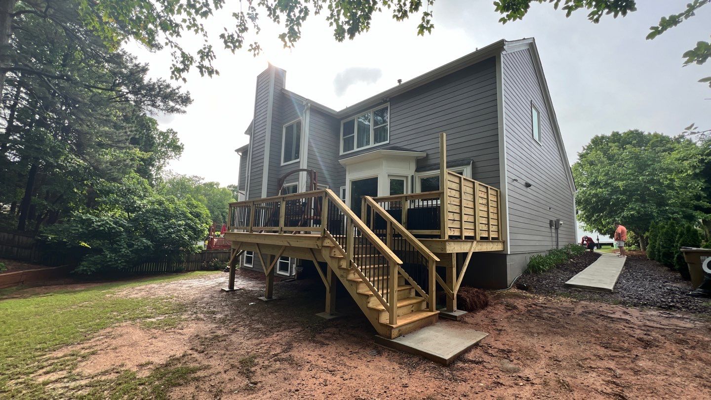 Full Exterior Siding Replacement and Custom Deck in Johns Creek by Swift Home Renovations 
