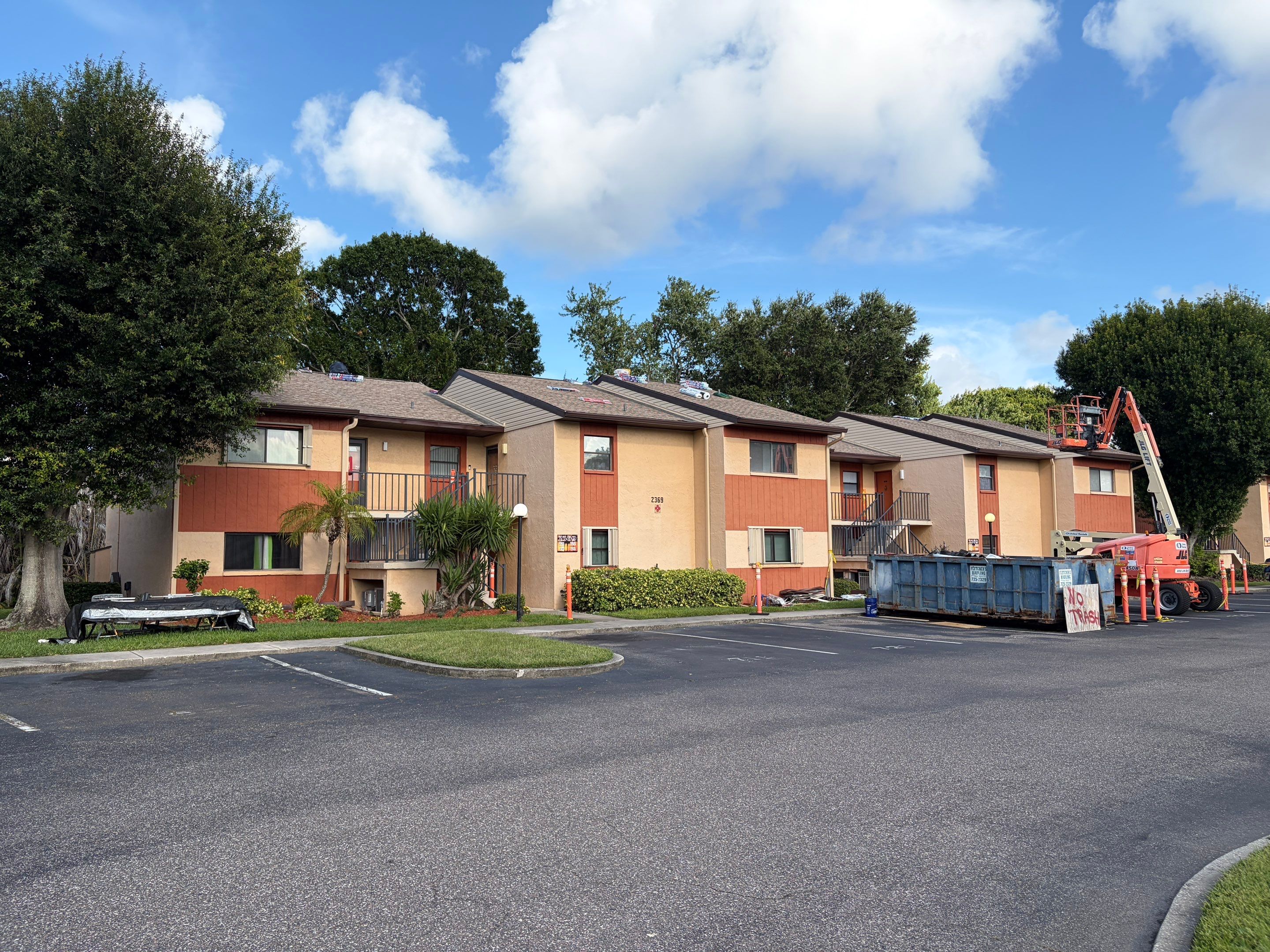 Multi-Family Roof Replacement and Siding Installation in Melbourne by Florida Roofing and Renovations Inc.