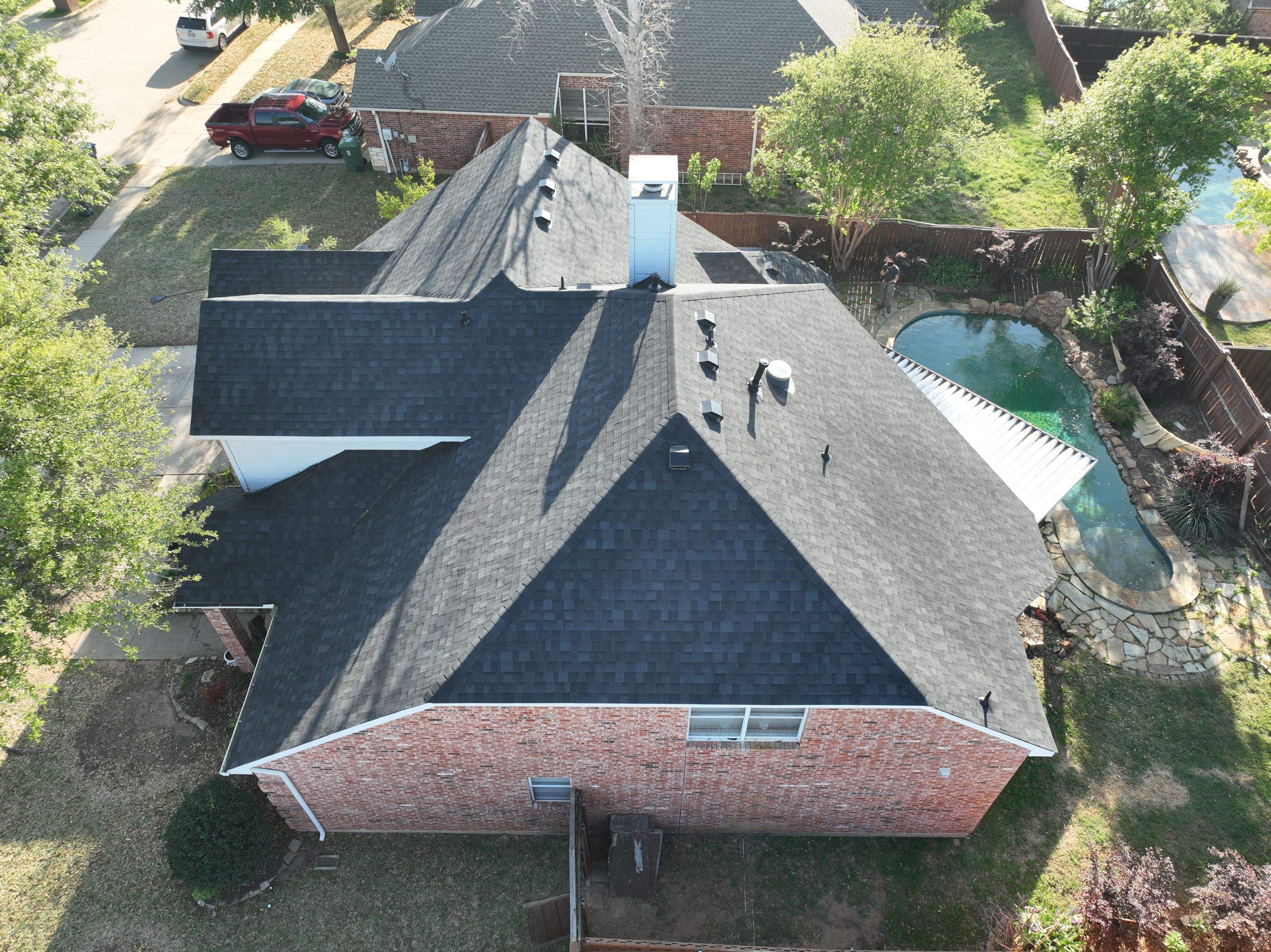 Residential Roofing Installation using IKO Nordic Granite Black by OneSource Roofing and Restoration