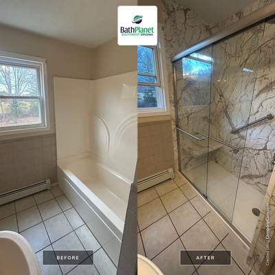 Tub to Shower in Tuscany