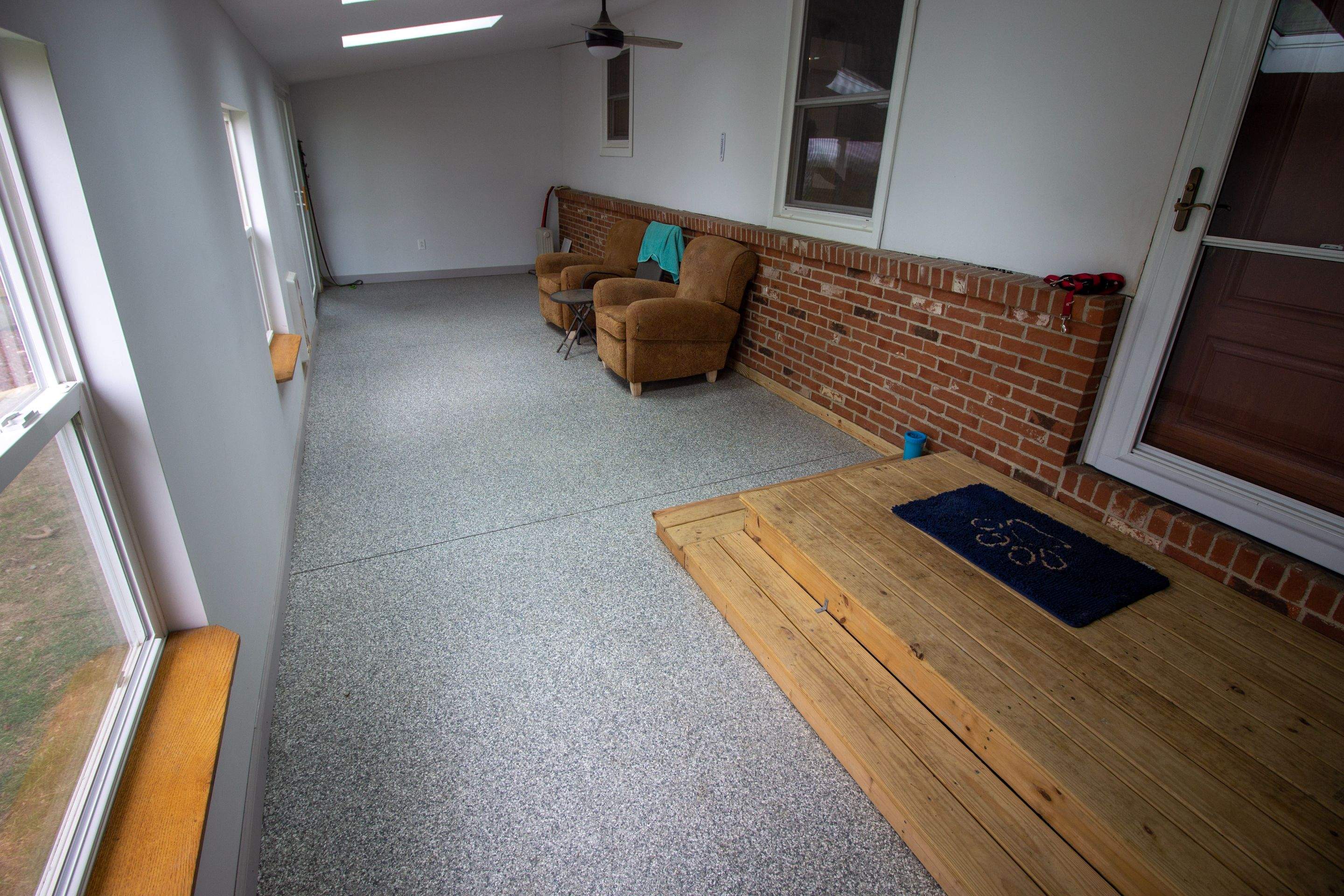 Sunroom Installation using Granite by Your1DayFloor.com