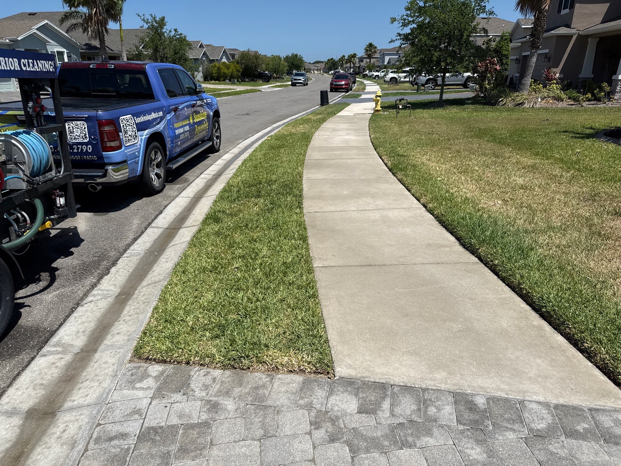 Paver Driveway & Concrete Cleaning | Trevesta Community | Palmetto, FL by Sunshine AquaWash