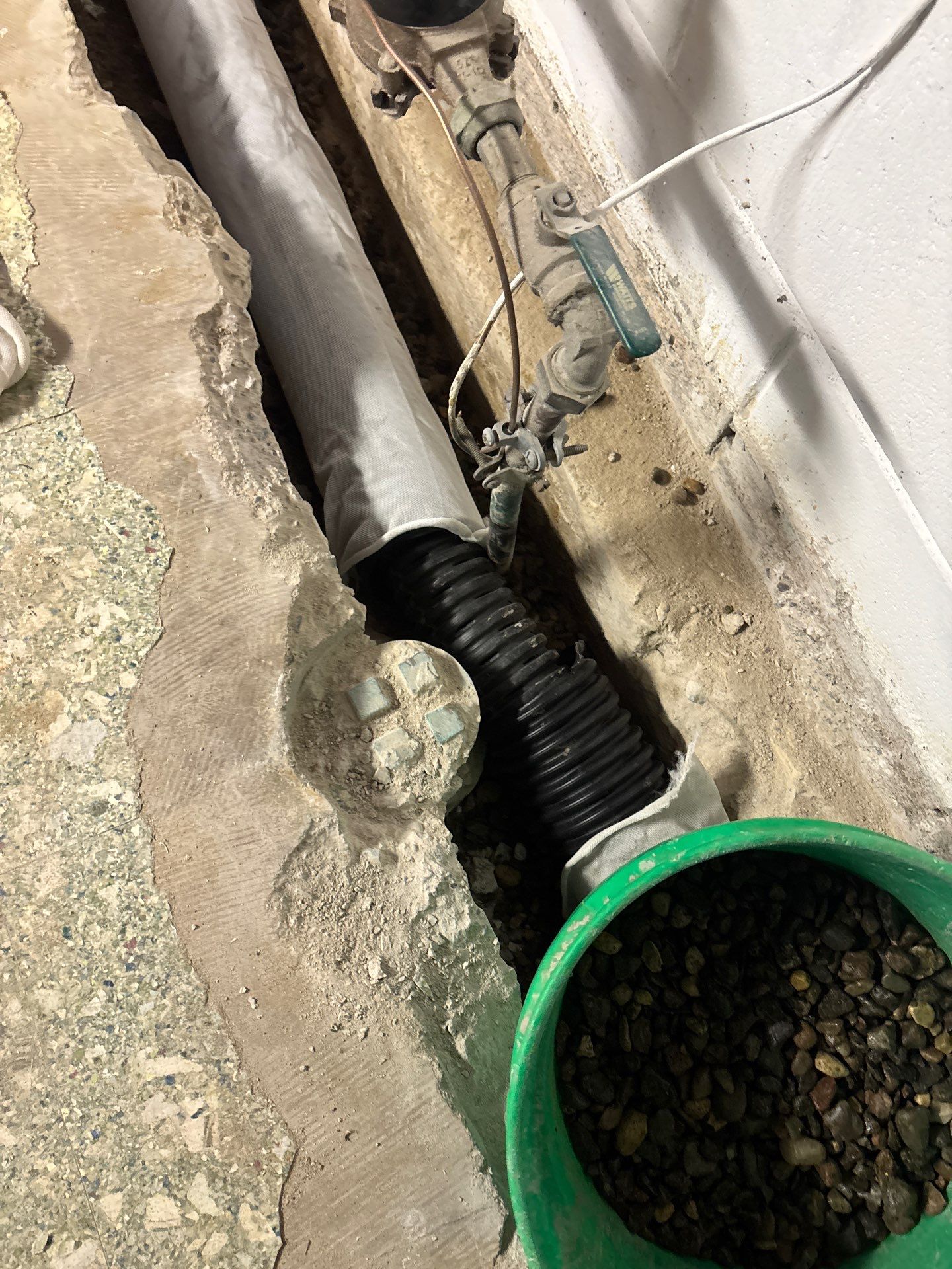 Drain Tile in Roseville for Carston by Waterproofing Northeast