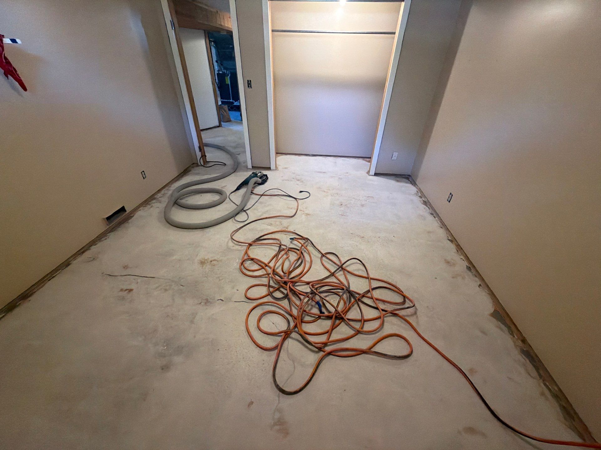 Basement Epoxy Flake Floor Installation and Surface Repair in Montague by Gordon Painting