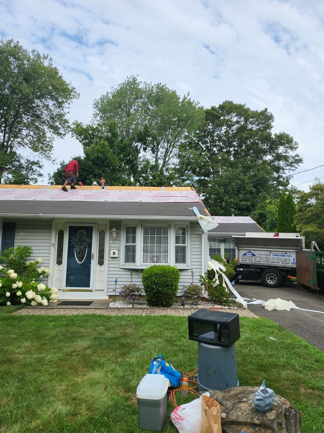 Residential Roofing Installation using Owens Corning TruDefinition Sierra Gray by A Plus Exterior