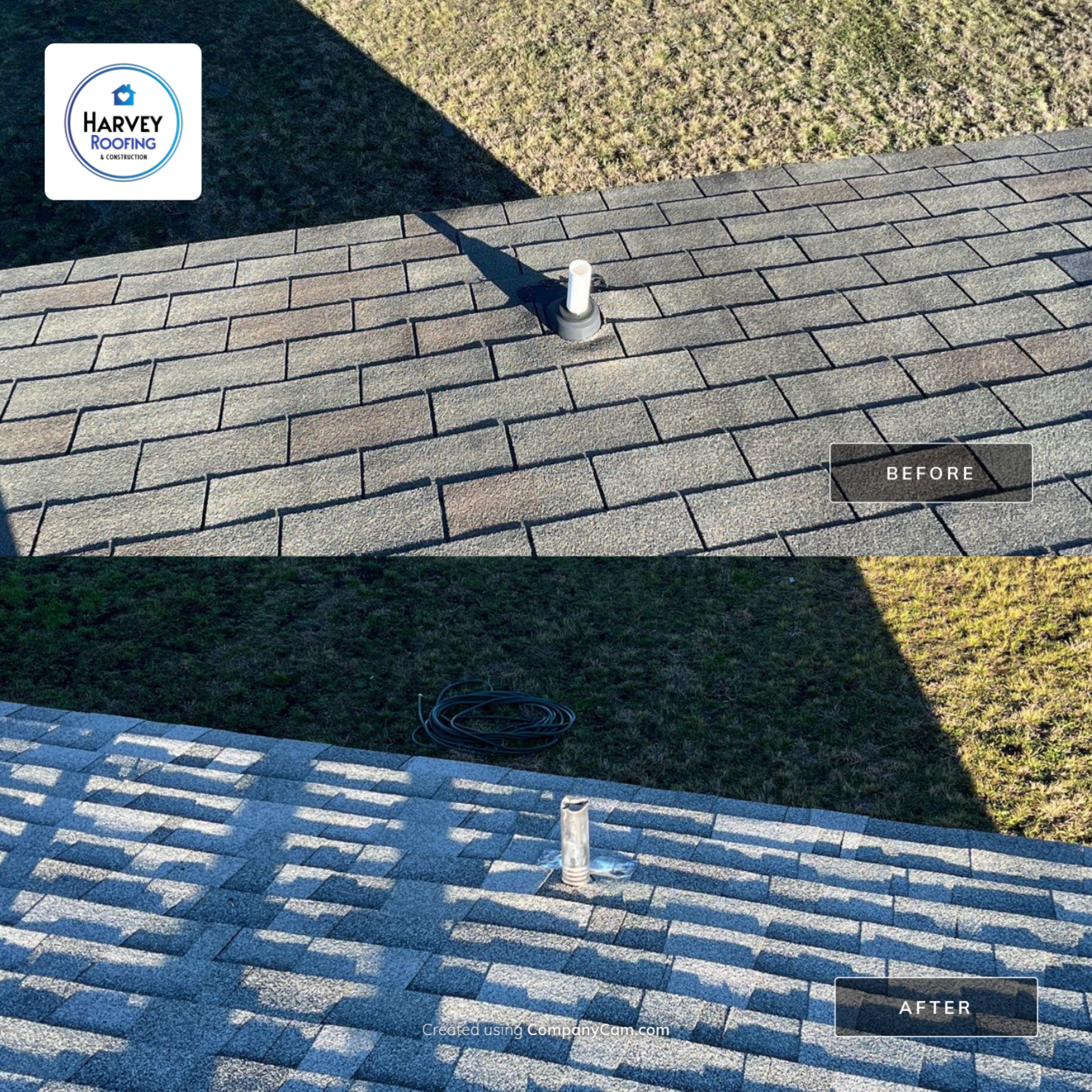 Residential Roofing Installation using Roofing Shingles by Harvey Roofing & Construction