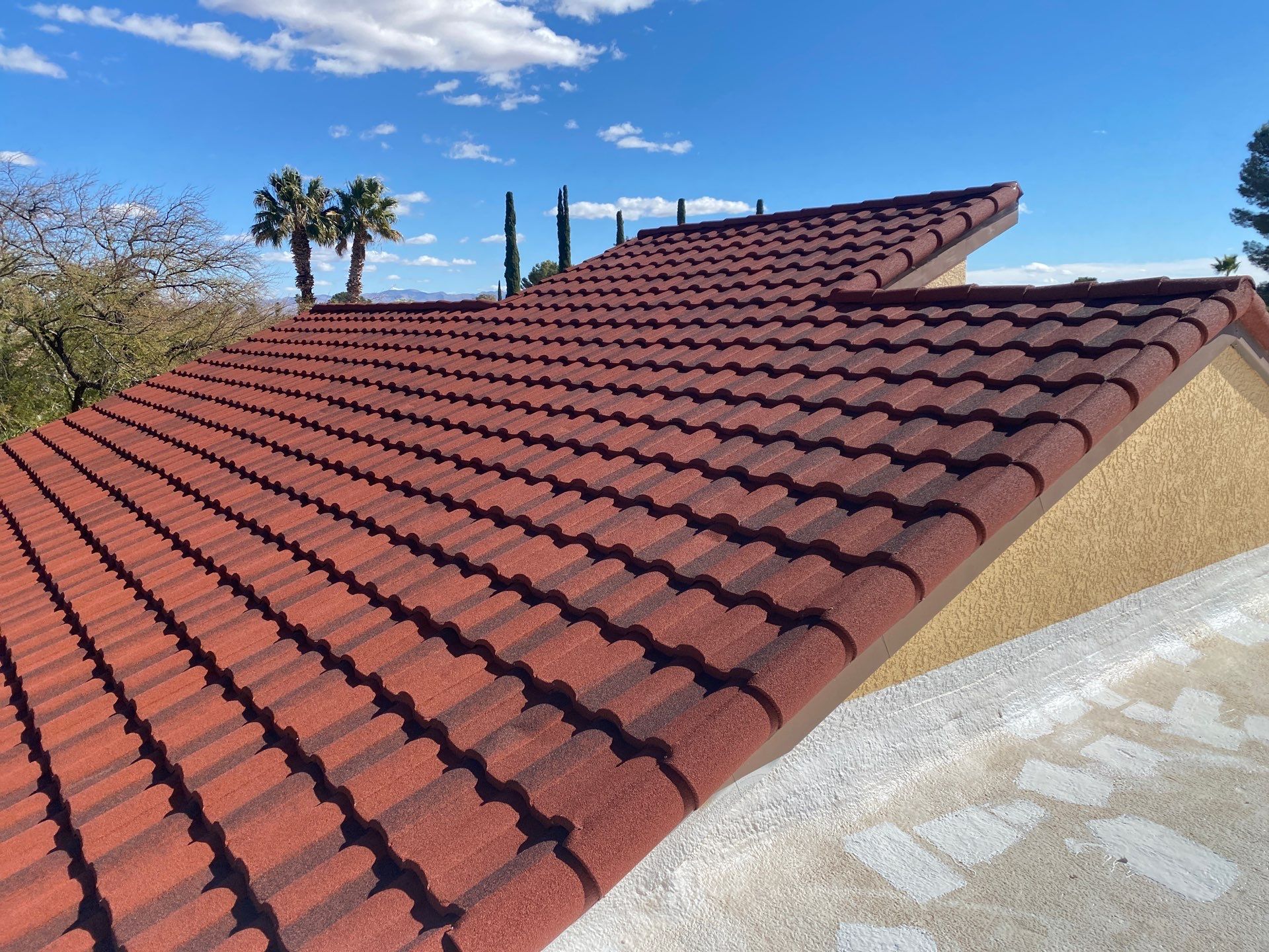 Terra Cotta Stone Coated Steel by Reimagine Roofing