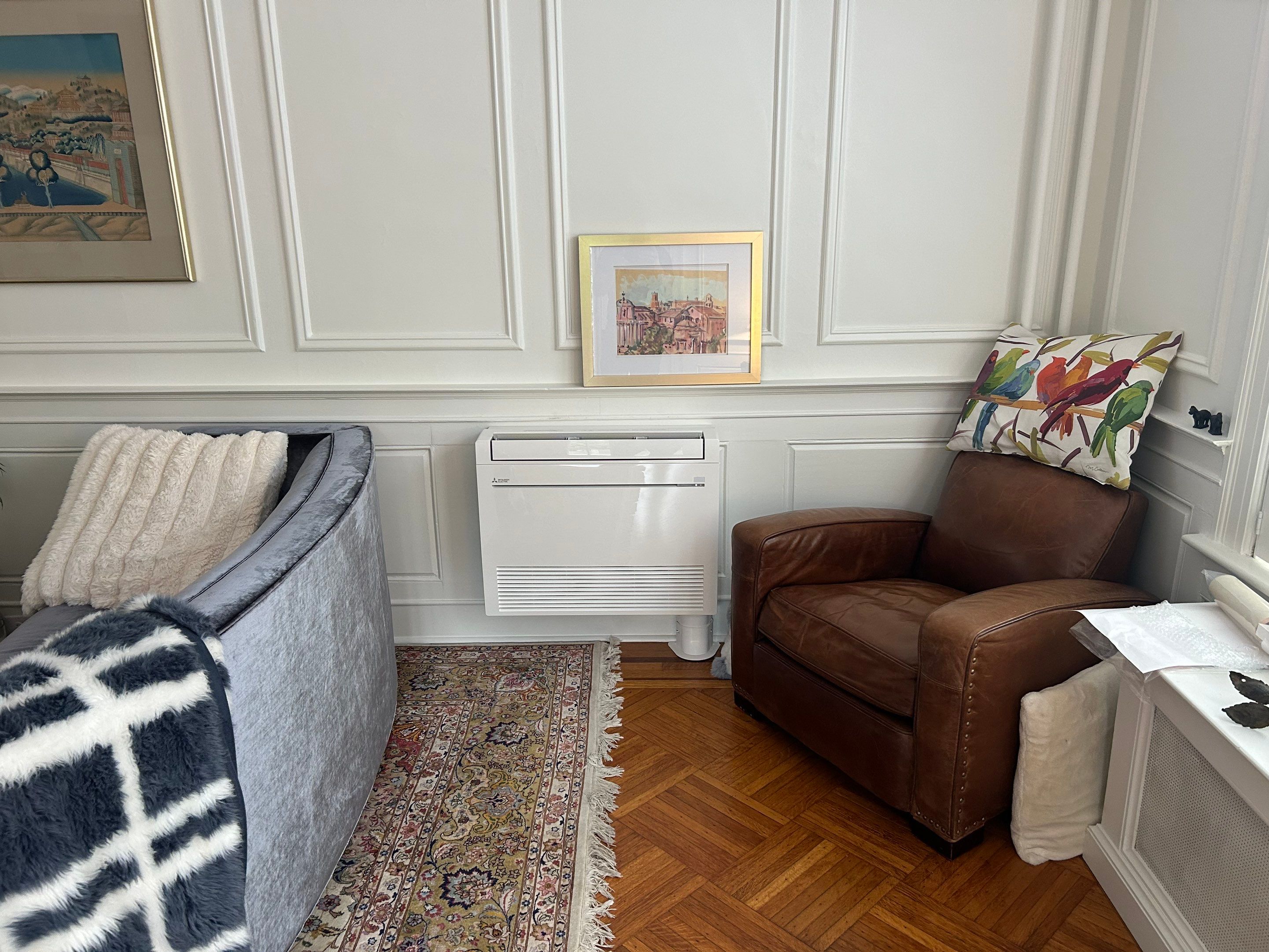 Multi-Zone Mitsubishi Ductless Mini-Split Installation in Historic Newport Home by Ocean State Air Solutions