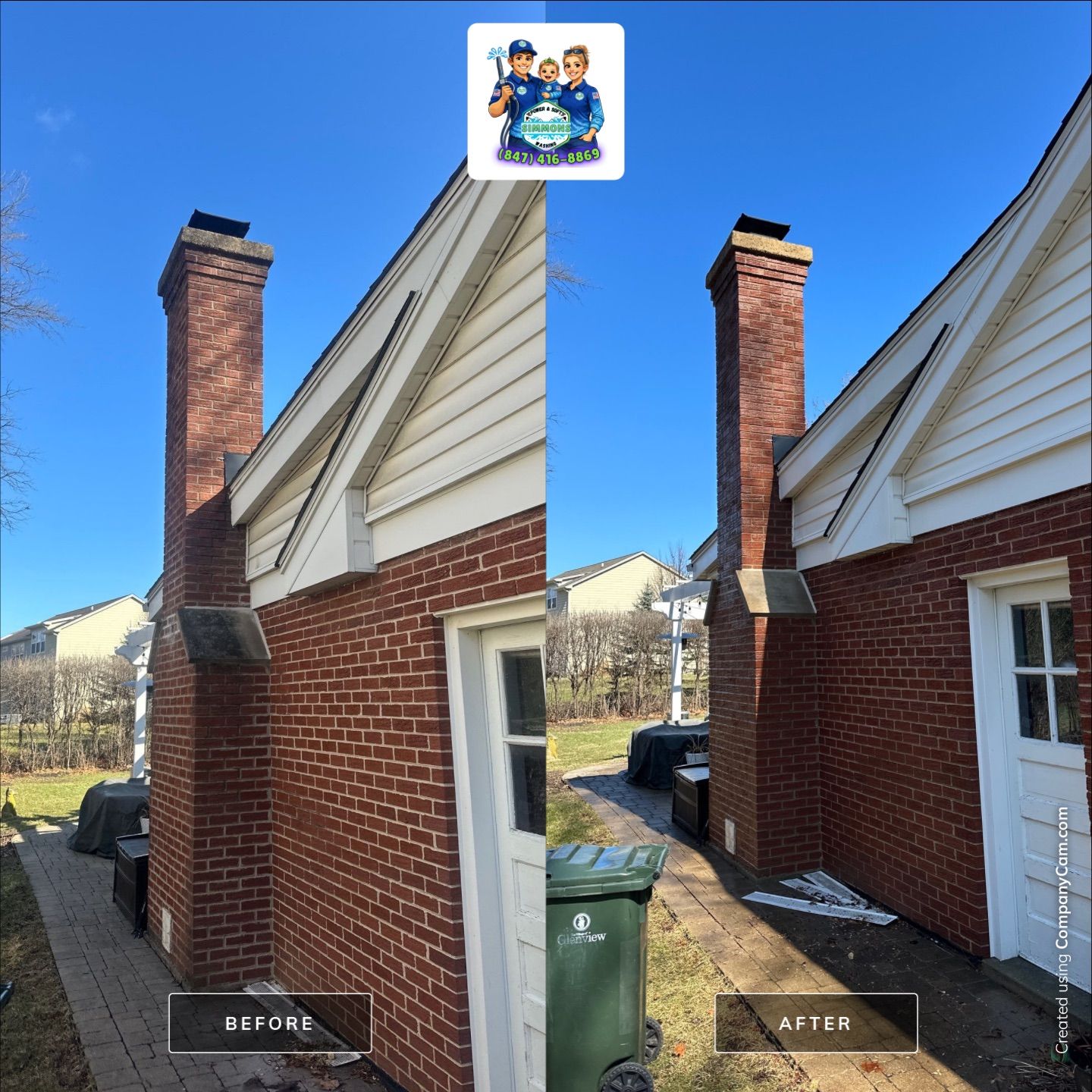 Project in Glenview by Simmons Power & Soft Washing