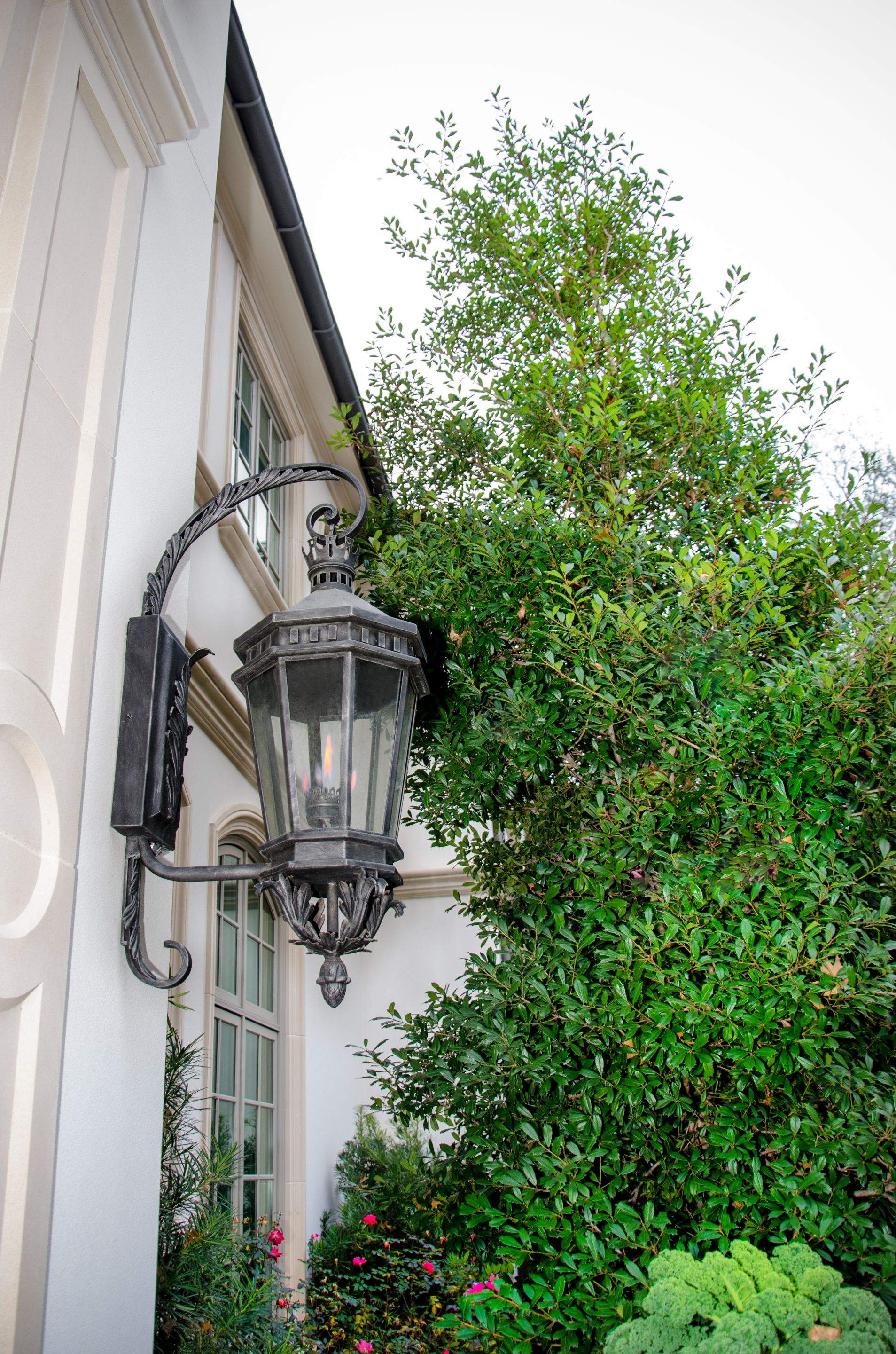 Custom Outdoor Lighting and Fixture Installation for Stone Entryways by Solara Custom Living