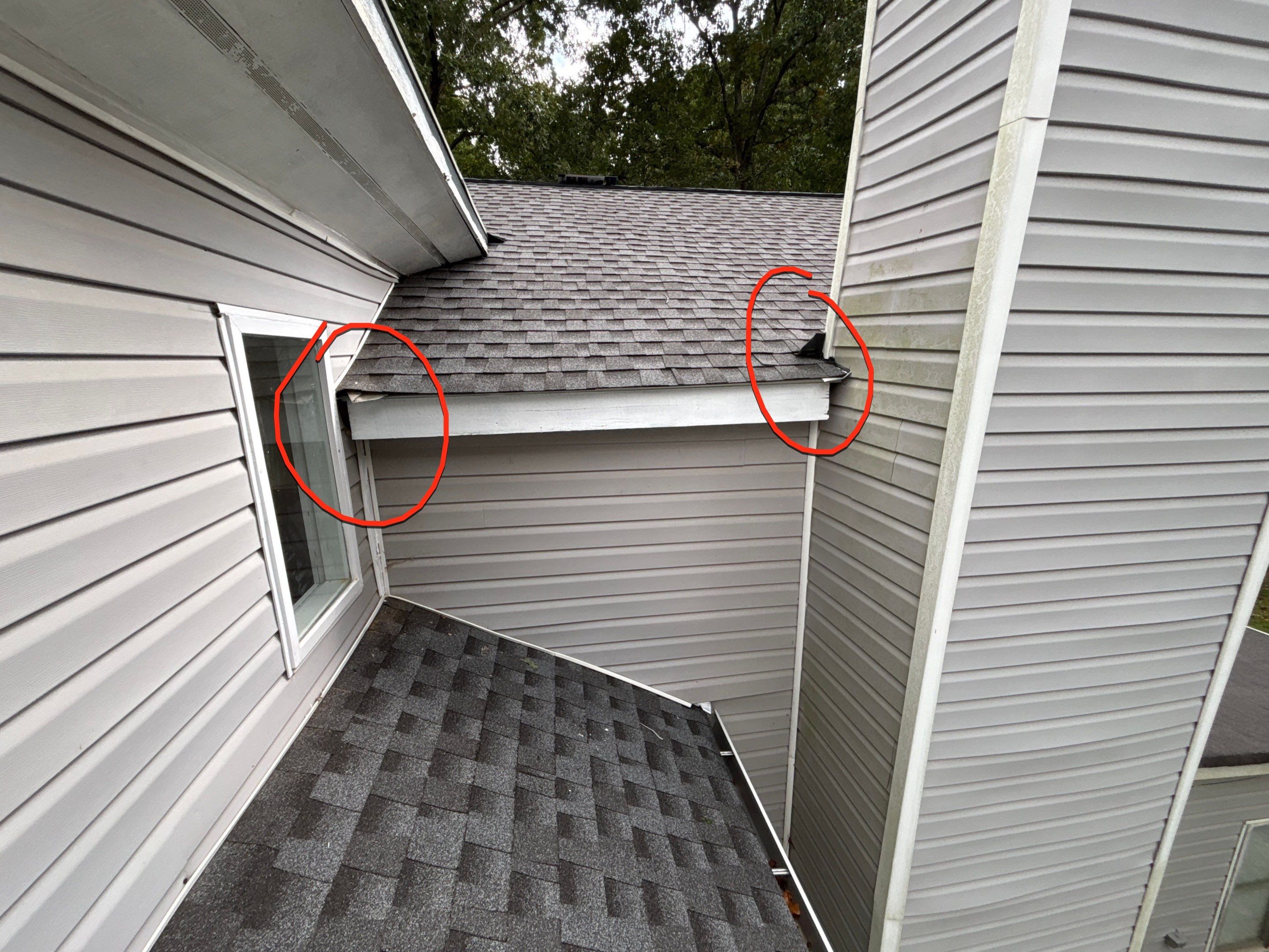 Poor roof installation  by Deerfield Roofing LLC