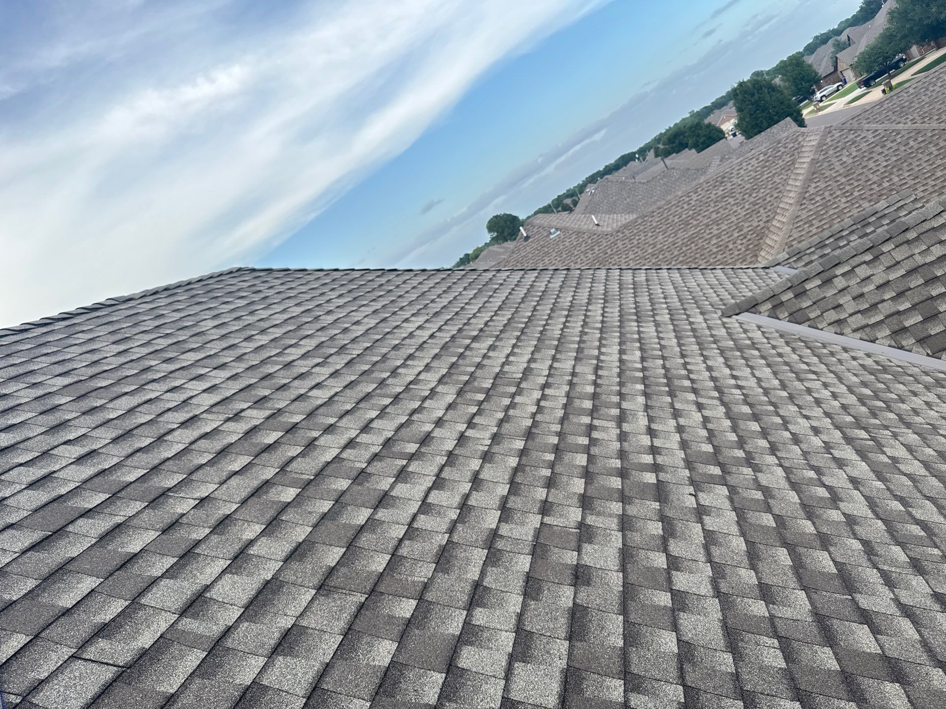 GAF Architectural Shingle Roof Replacement and Decking Repair in Mustang by 5Coat Roofing & Construction