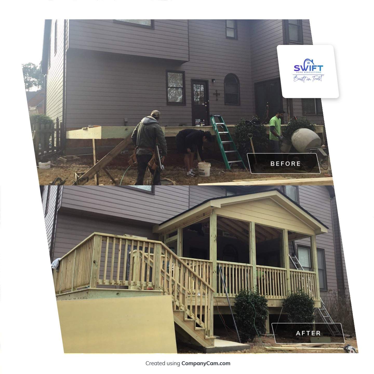 Custom Screened-In Porch and Deck Addition in Powder Springs by Swift Home Renovations