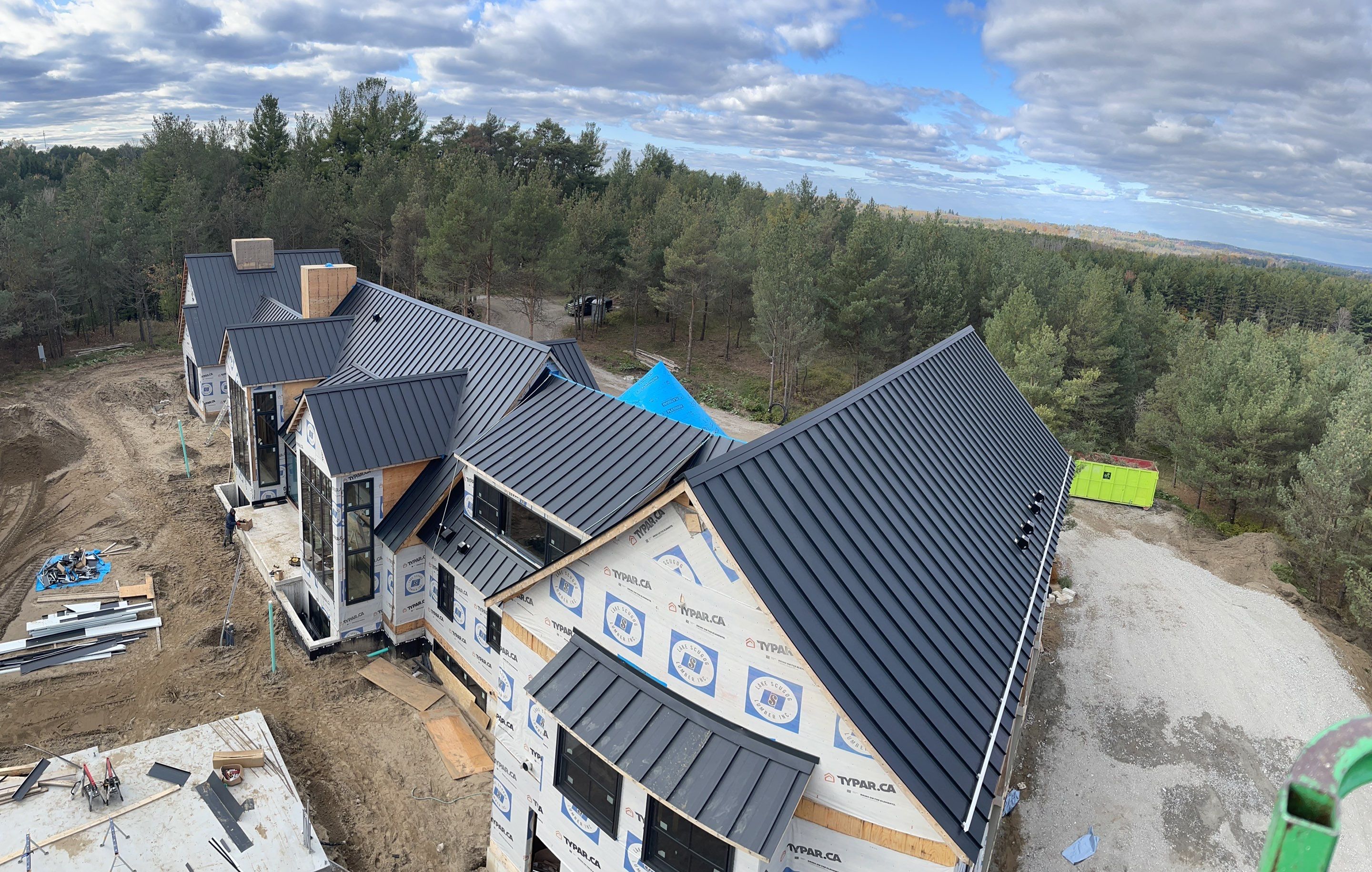 New Home Construction using 16" Standing Seam Panels by Jay Carter Roofing & Sheet Metal