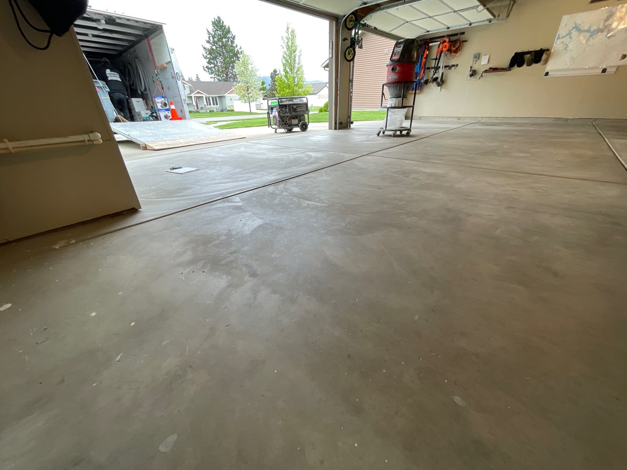 Garage Transformation using Pebble Beach and Front Porch using Greystone by Croc Coatings, LLC