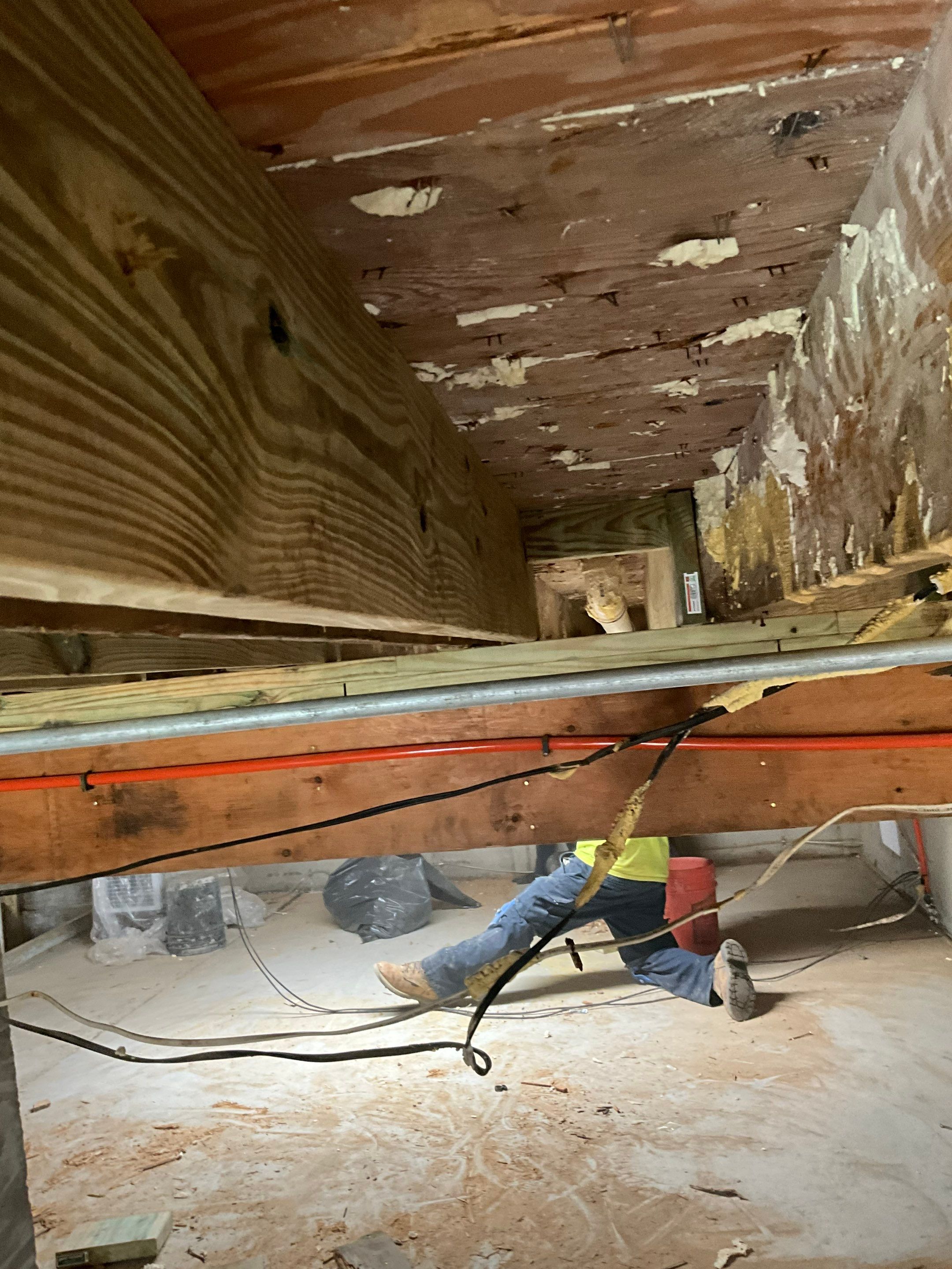 Structural Repair and Sistering of Floor Joists by A.M. Shield Waterproofing, Corp.