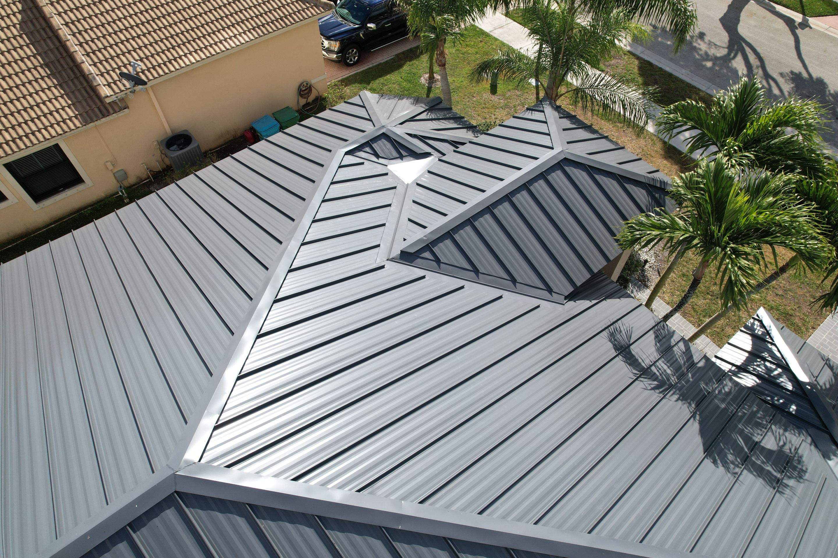 Metal  Roof using Metal Alliance Charcoal Gray by Roofing Recovery