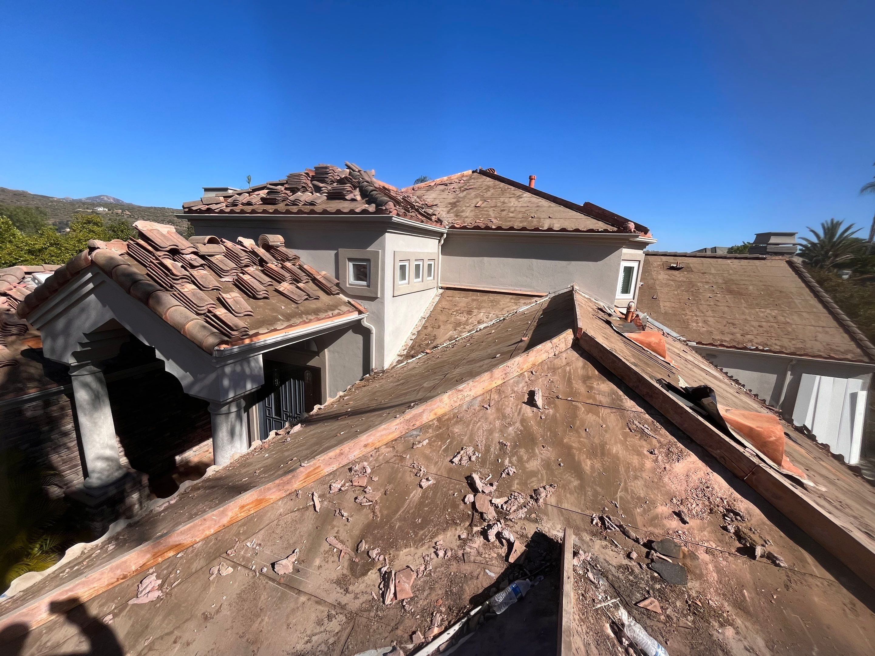 Full Roof Replacement Featuring Staggered Eagle Concrete Tiles in Poway by Reliable Roofing San Diego Inc.