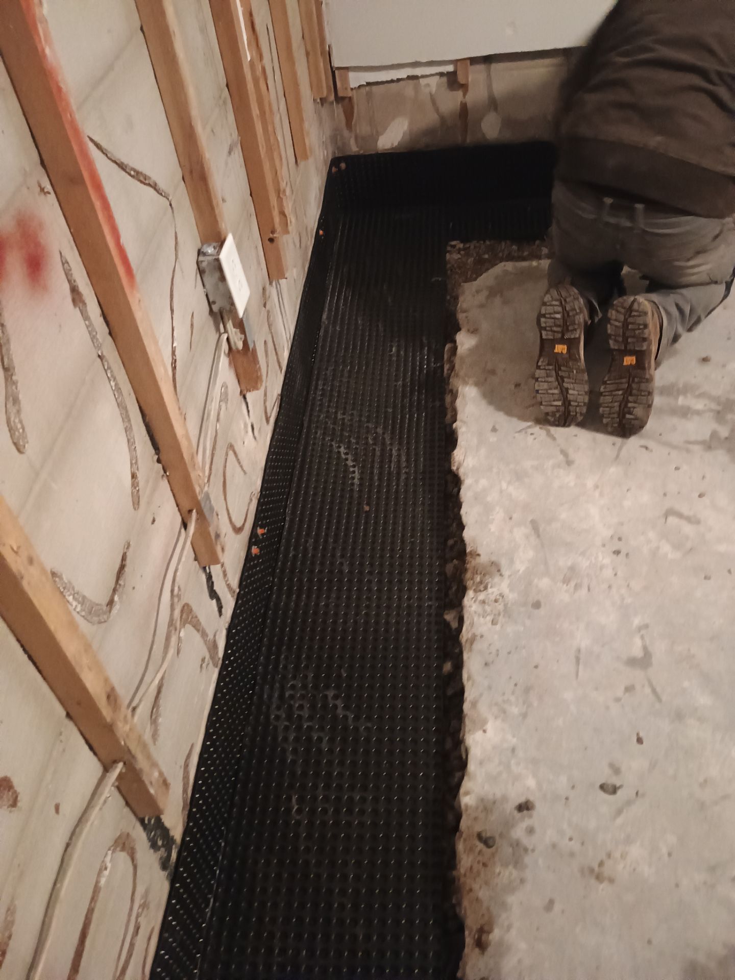 Drain tile for Kael in New Brighton by Waterproofing Northeast