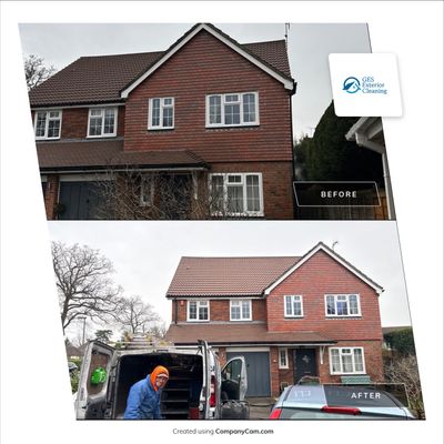 Roof Cleaning and Biocide Treatment using Honda 15lpm Low Pressure Washing Machine