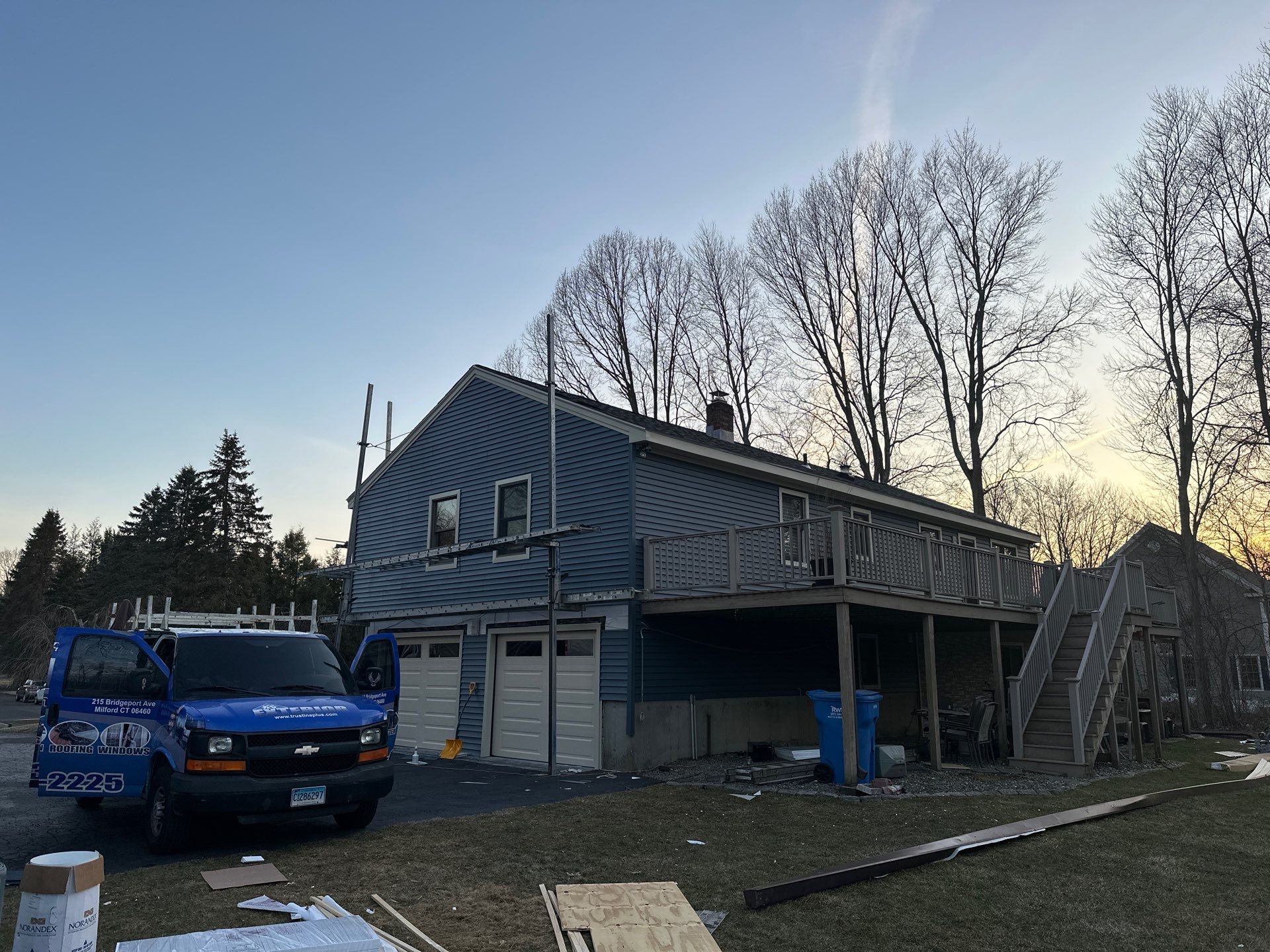 Residential Roofing Installation using Owens Corning Duration Driftwood Siding Installation Using Cedar Impressions Pacific Blue by A Plus Exterior