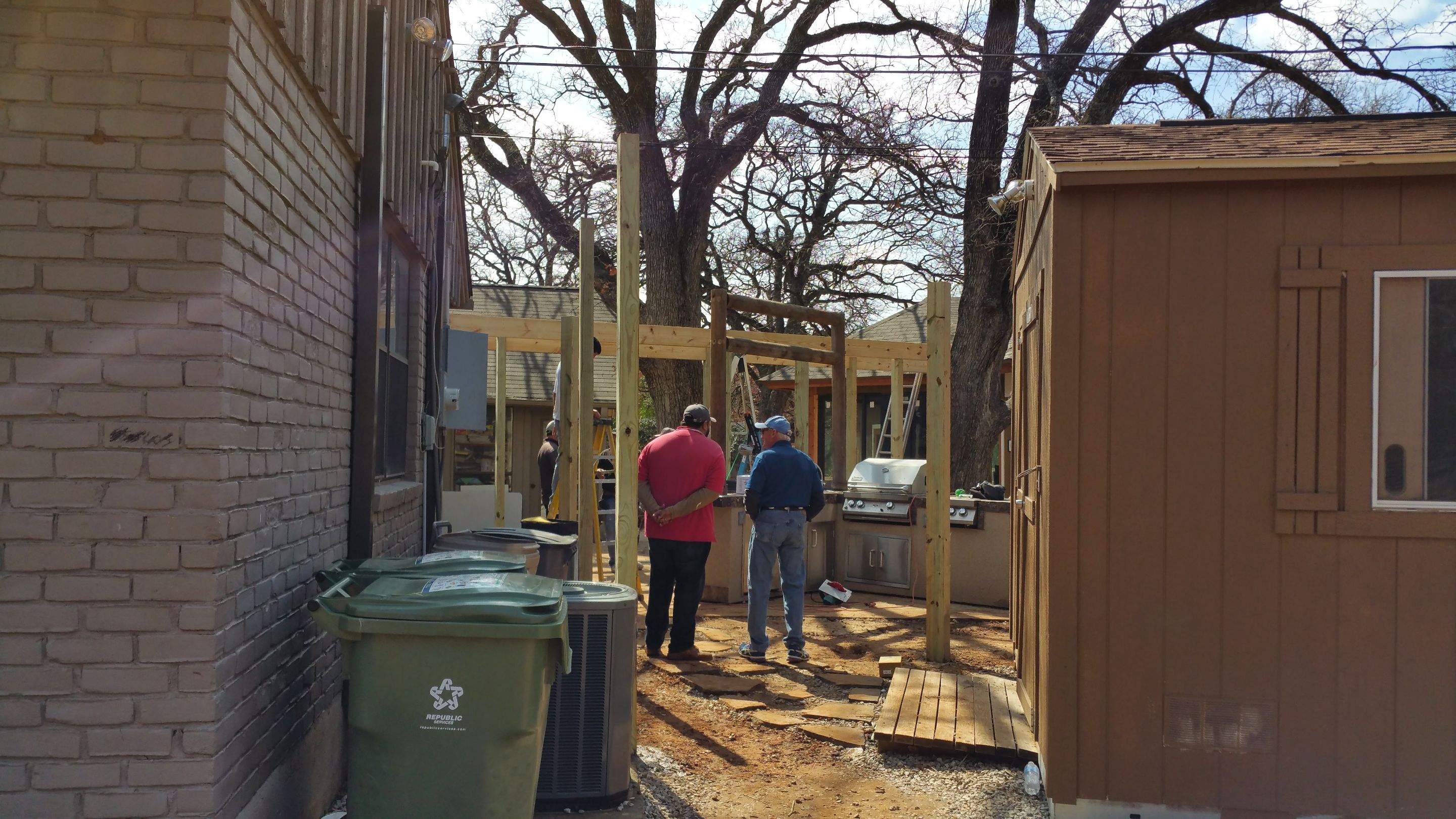 Covered Walkway Patio for a Private School by First United Roofing & Construction