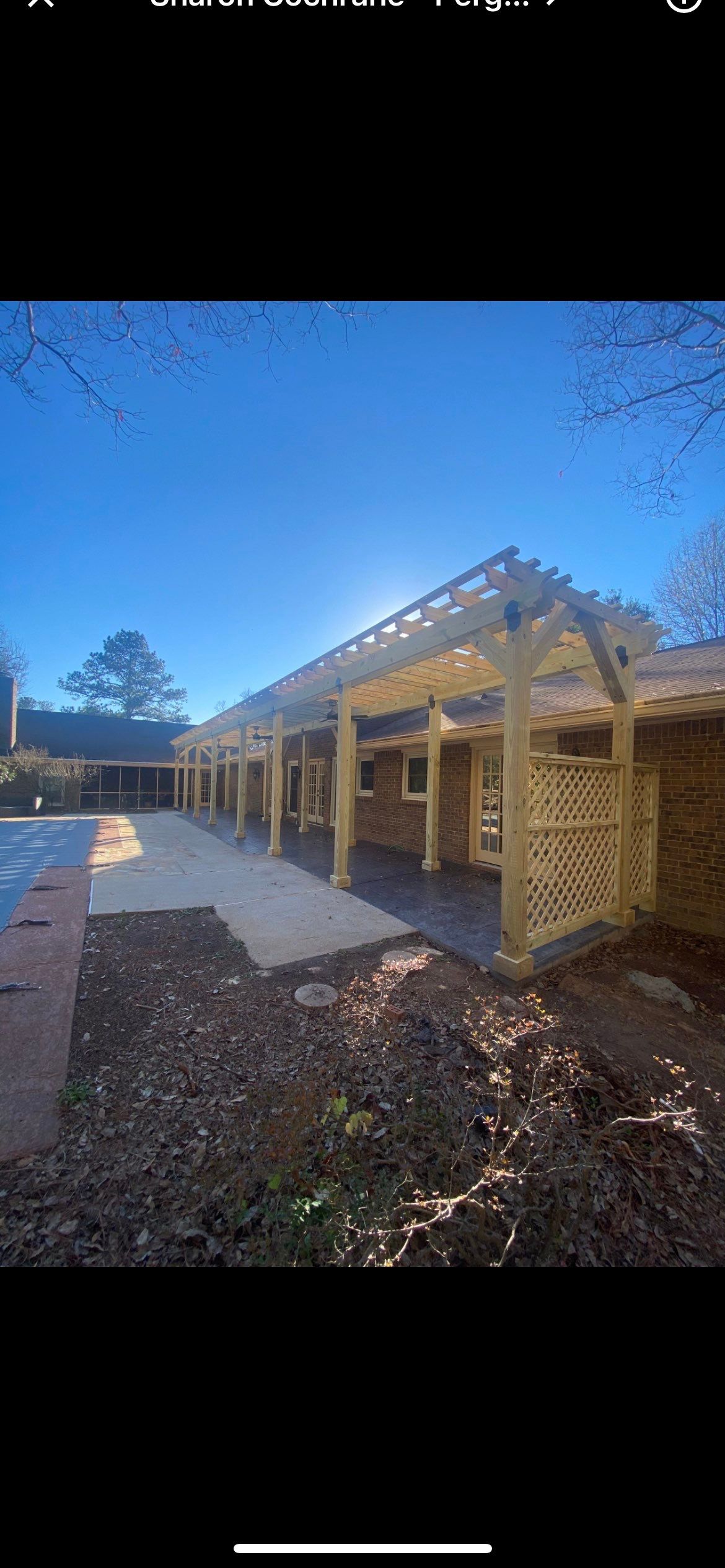 Custom Stained Wood Pergola Installation and Patio Upgrade in Stonecrest by Swift Home Renovations