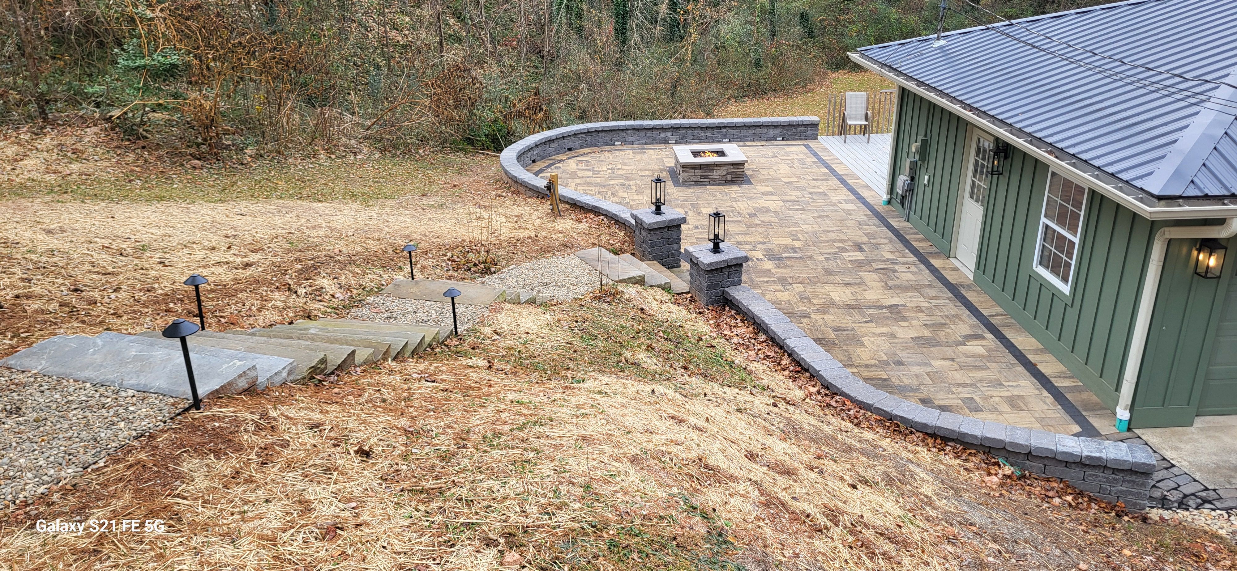 Patio & Fire Pit Retreat by B&B Landscaping