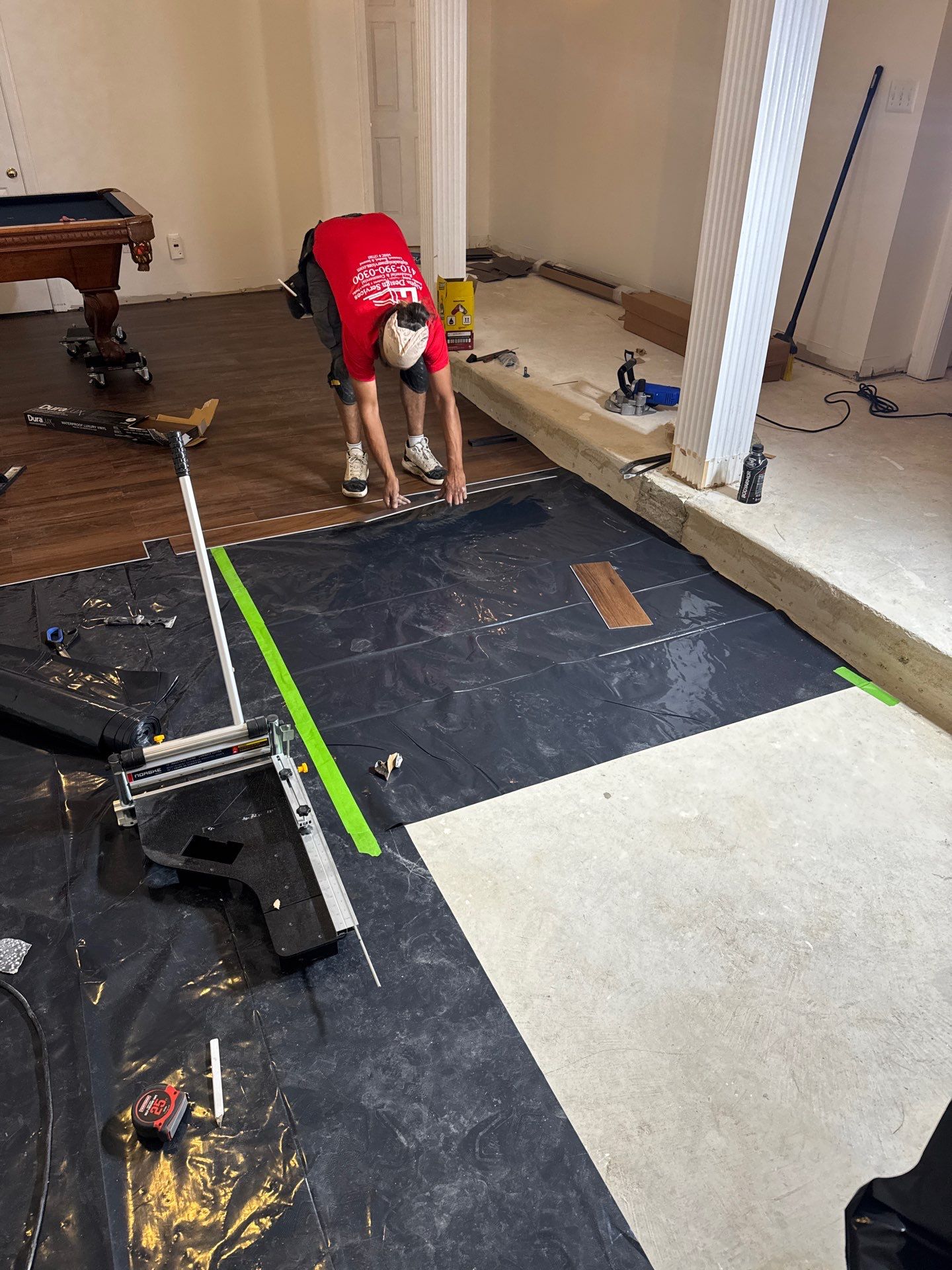 New Gutters, New Floor, New steps, New Paint job by Alpha Design Services
