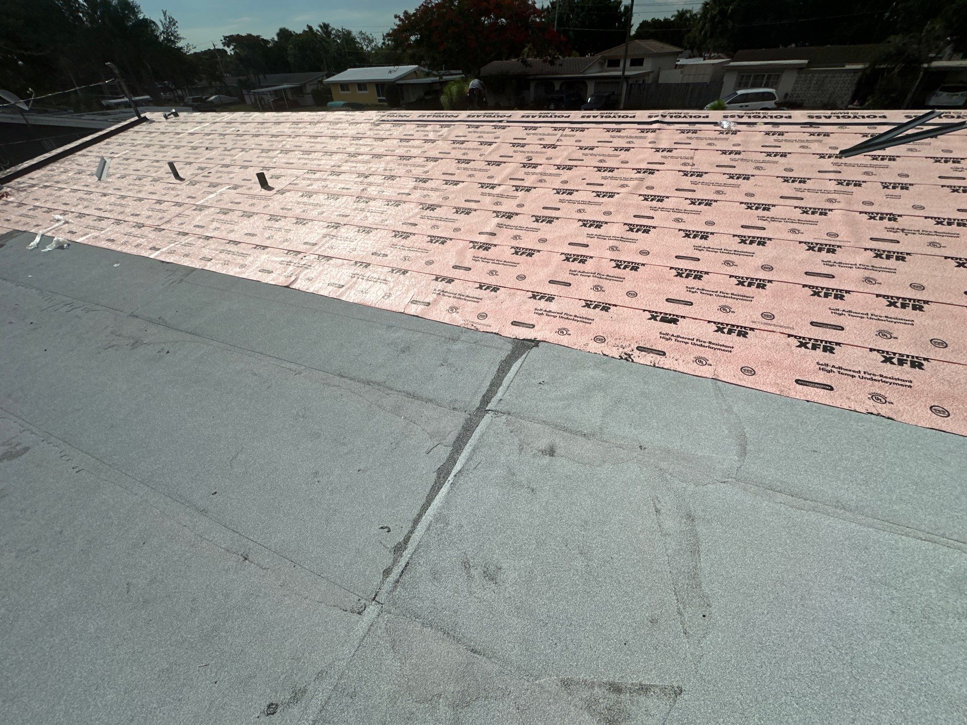 Residential Roofing Installation using Polyglass XFR and Polyanchor by Nast Roofing