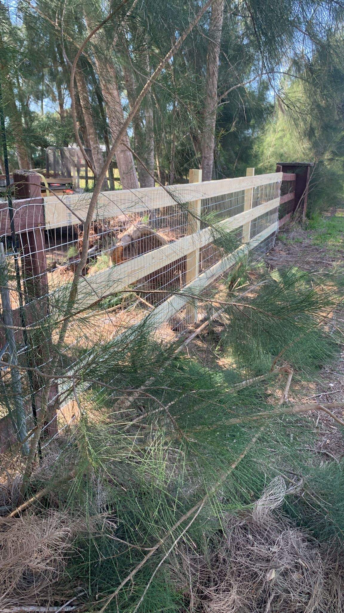 Custom Wood Farm Fence with Welded Wire Mesh in Nokomis by True Fence LLC